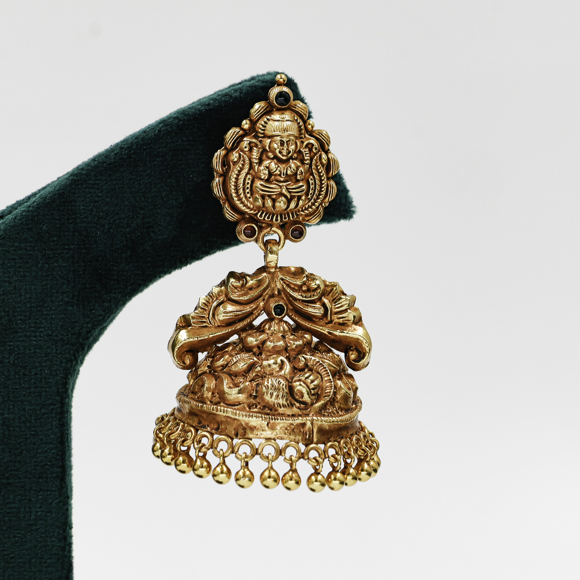 Raag Silver Jewellery - Gold Polished Silver Jhumka Earrings