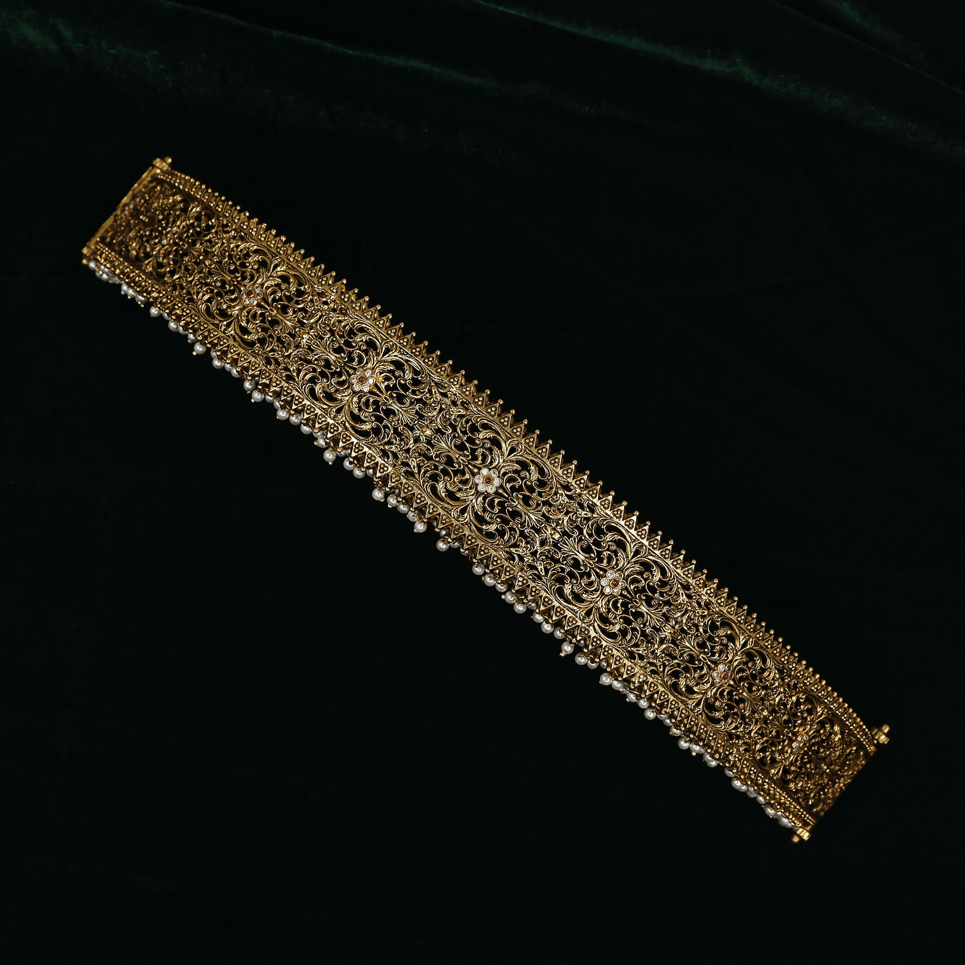 Gold Polished Silver Belt
