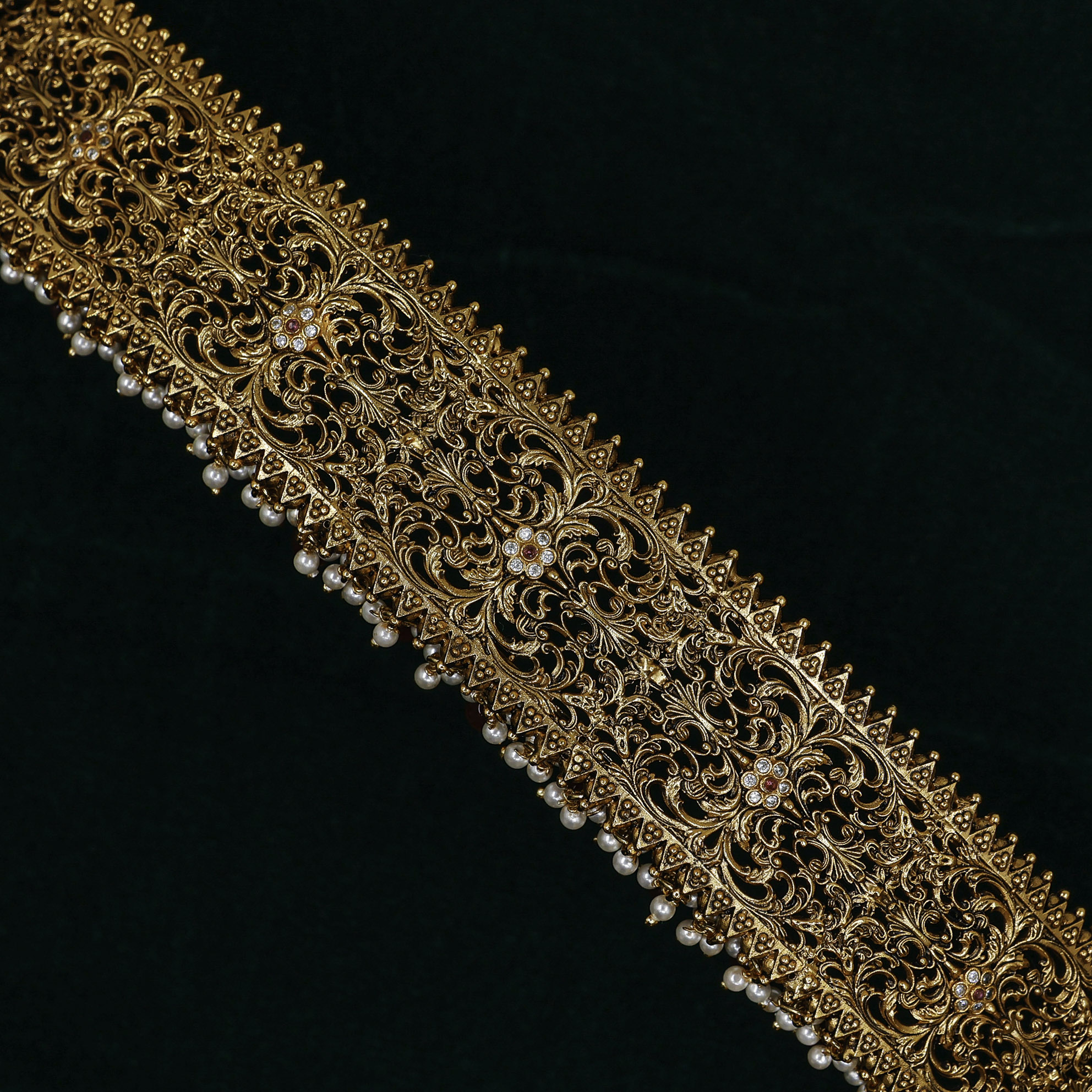 Raag Silver Jewellery - Gold Polished Silver Belt