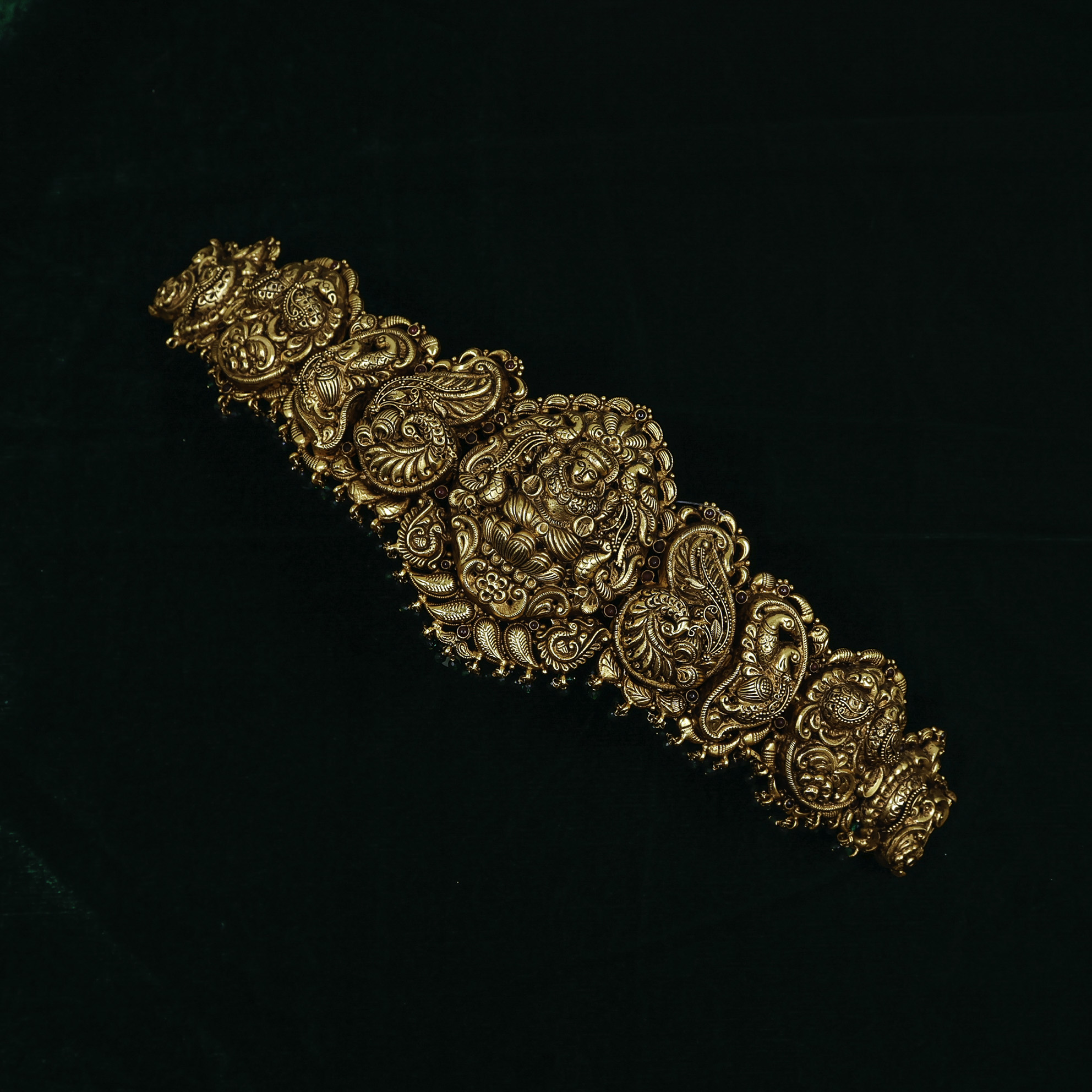 Gold Polished Silver Hip Belt