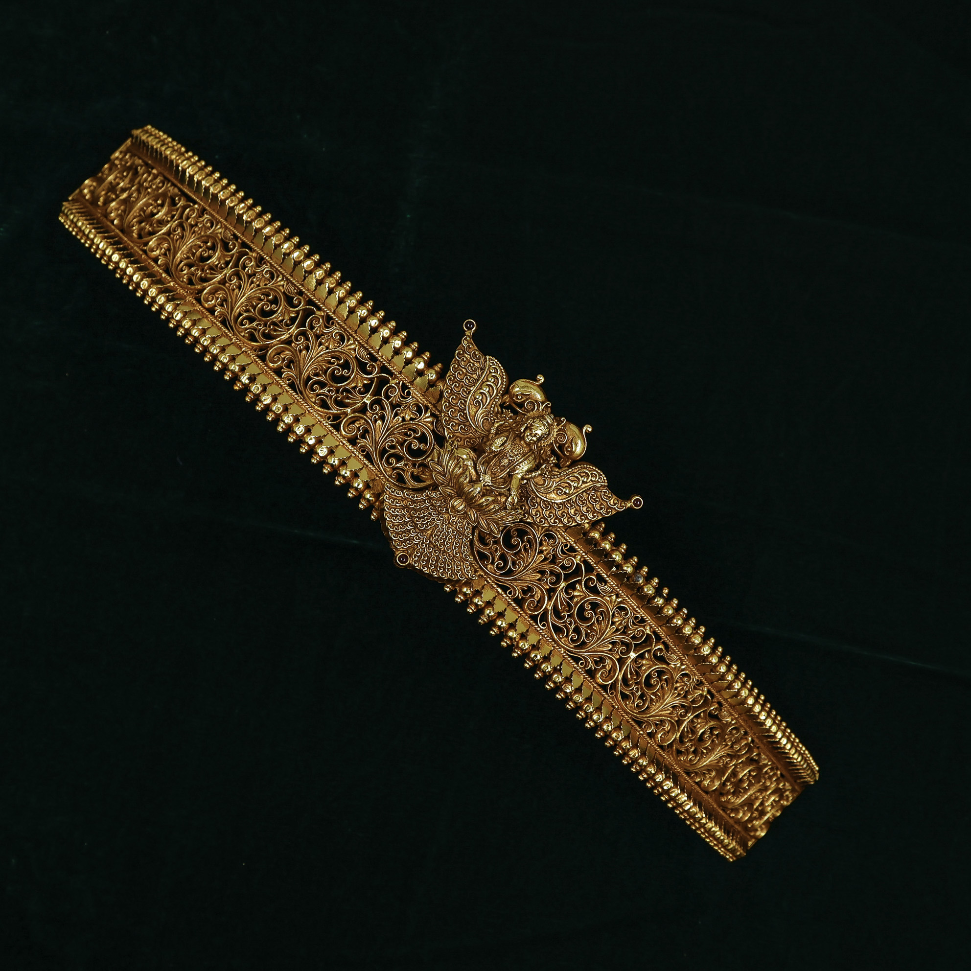 Gold Polished Silver Hip Belt