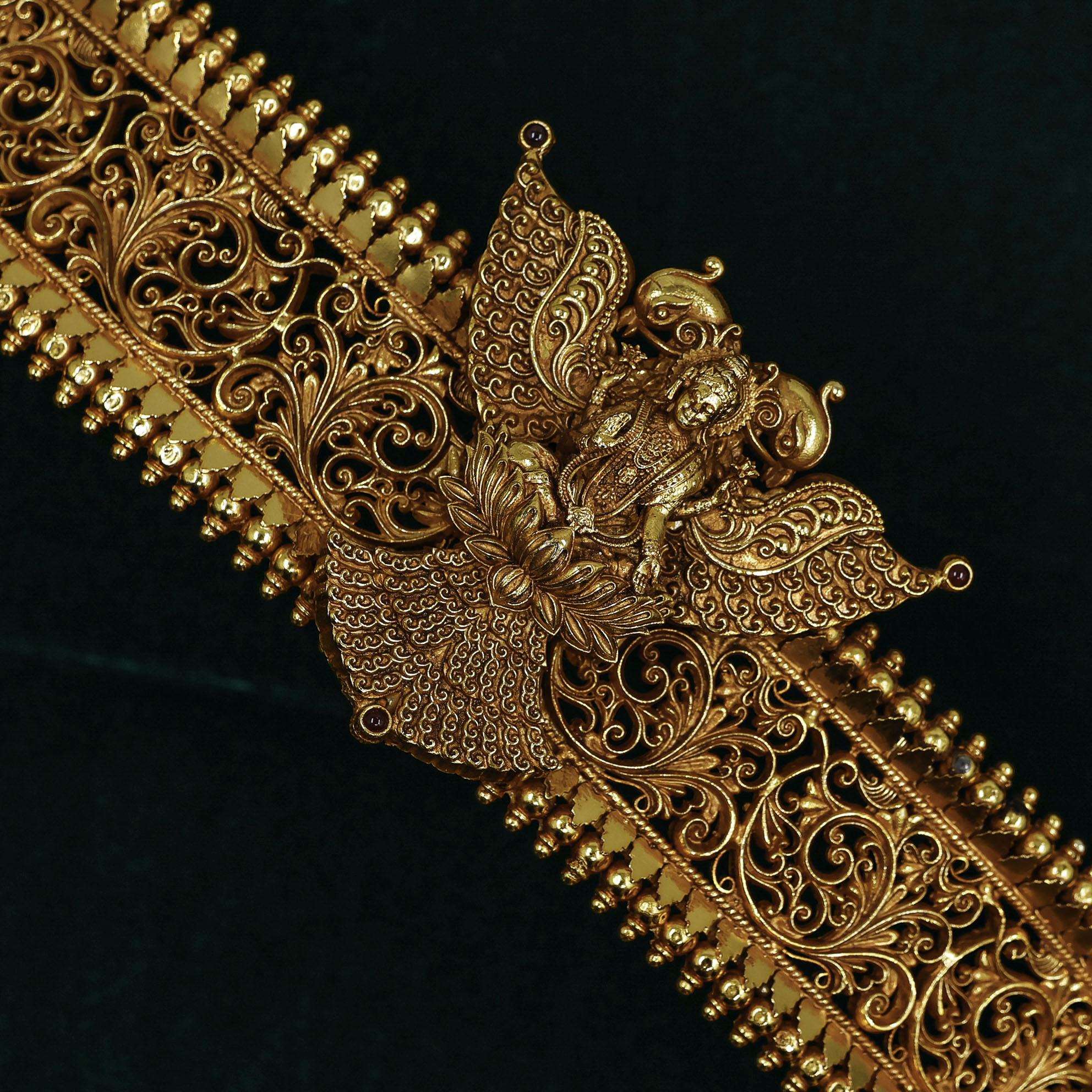 Raag Silver Jewellery - Gold Polished Silver Hip Belt