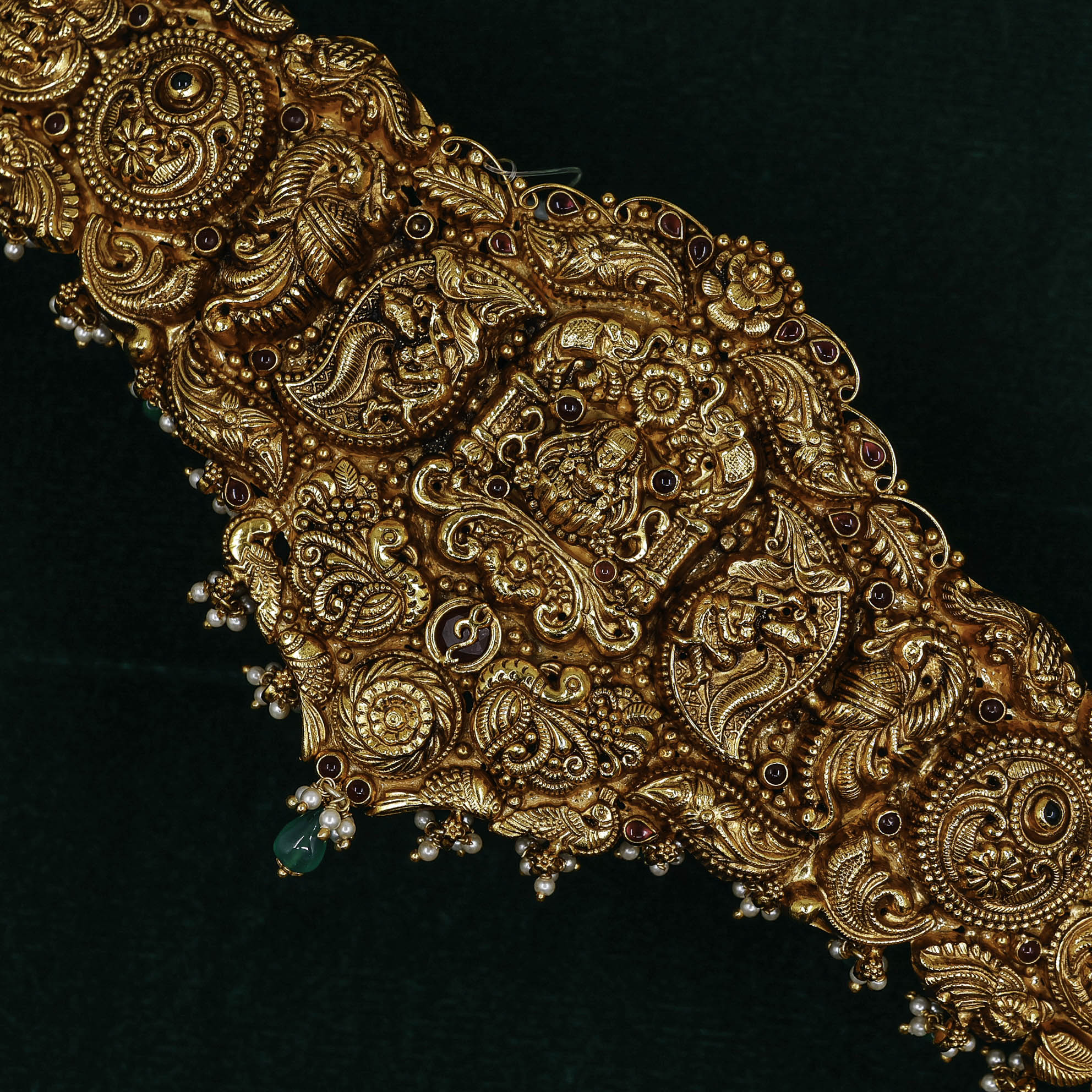 Raag Silver Jewellery - Gold Polished Silver Belt