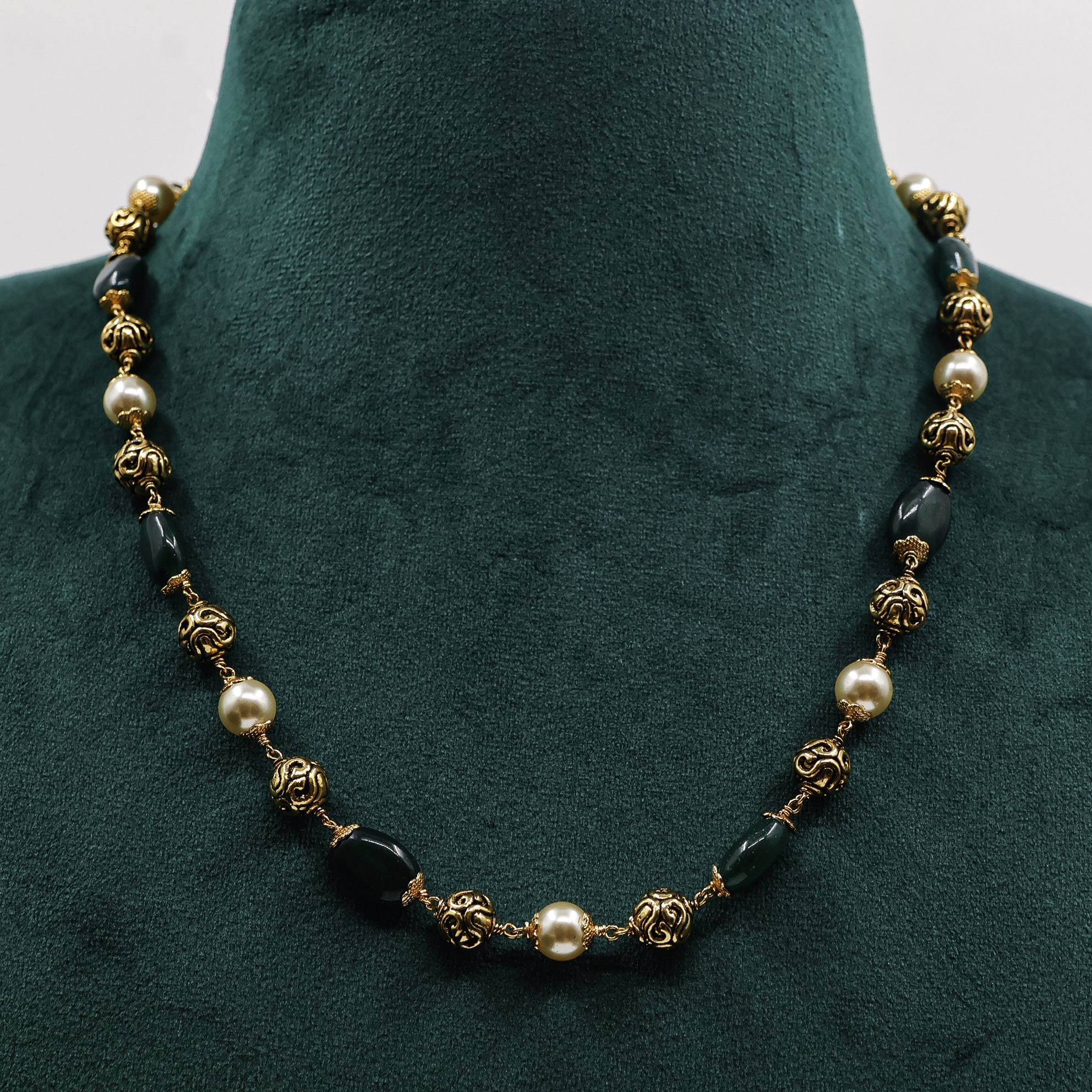 Raag Silver Jewellery - Coral Pearl Necklace