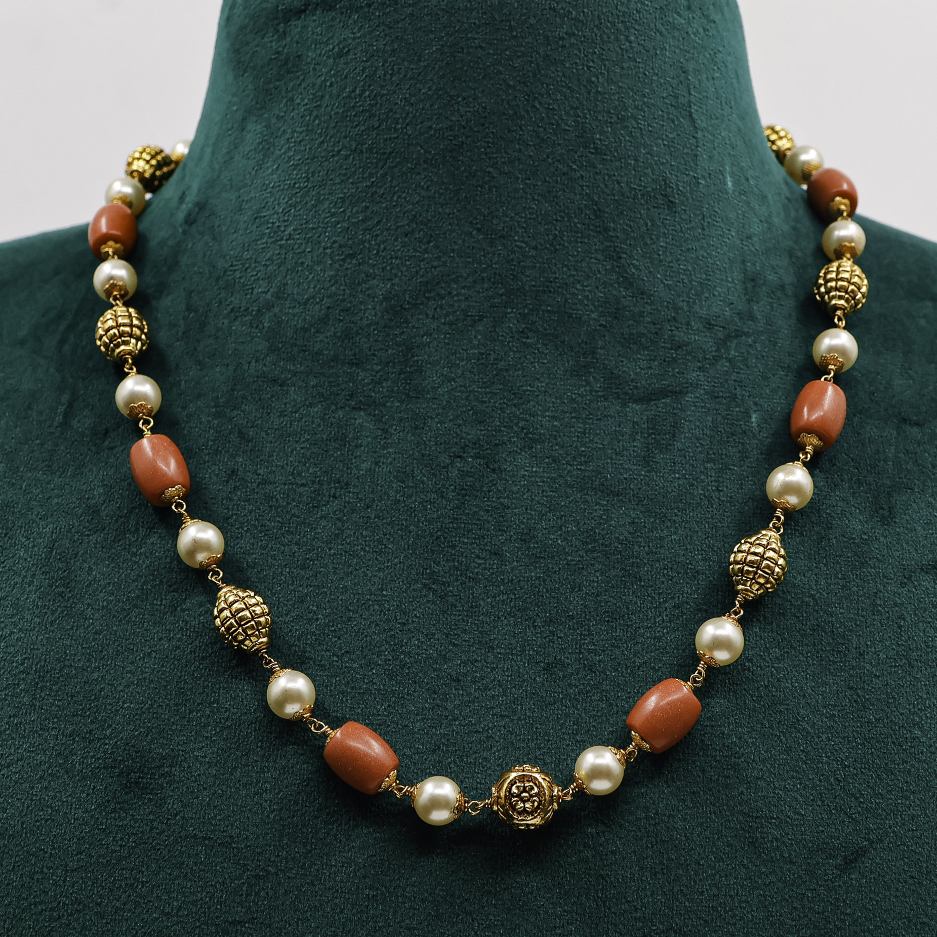 Raag Silver Jewellery - Pearl Coral Necklace