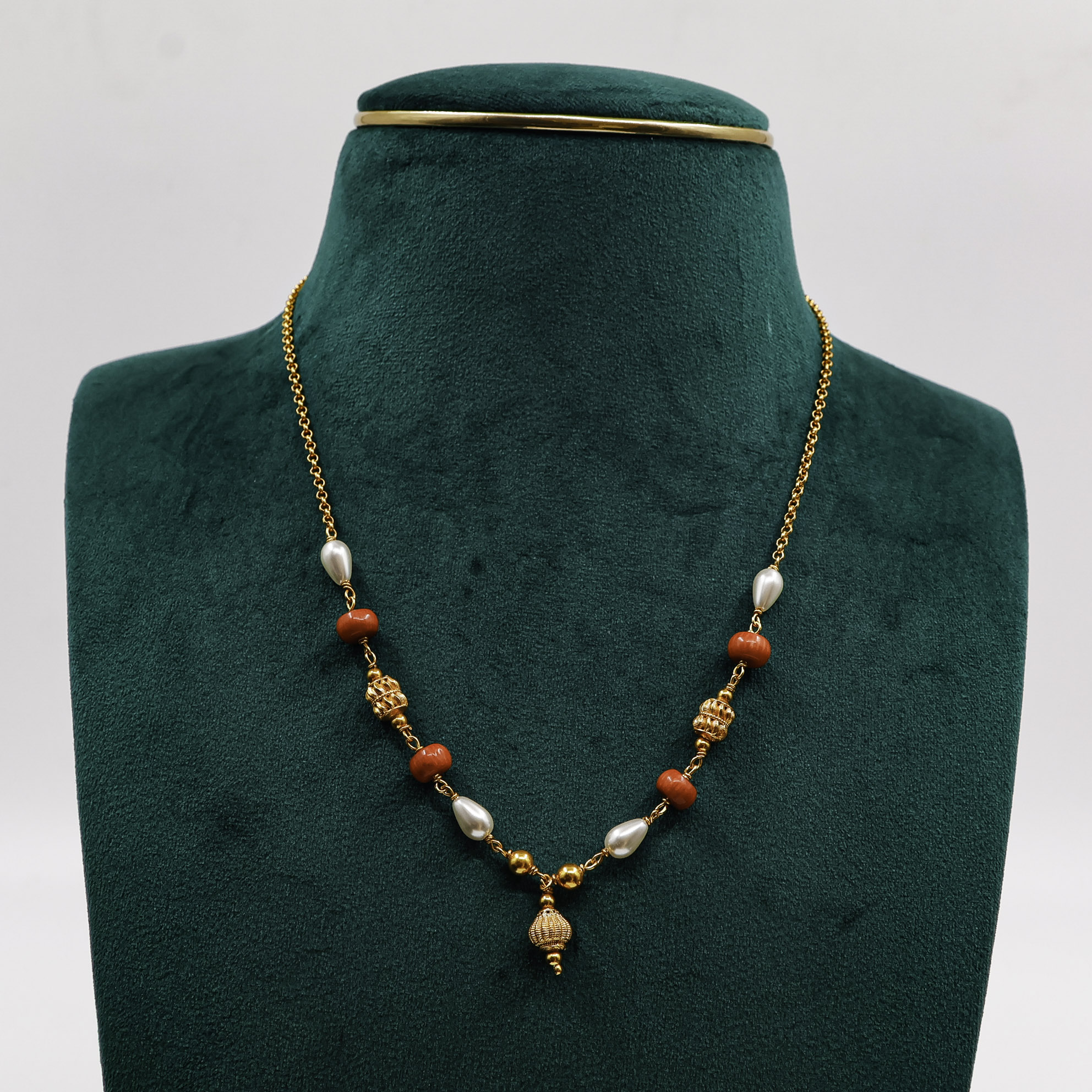 Beaded Silver Necklace