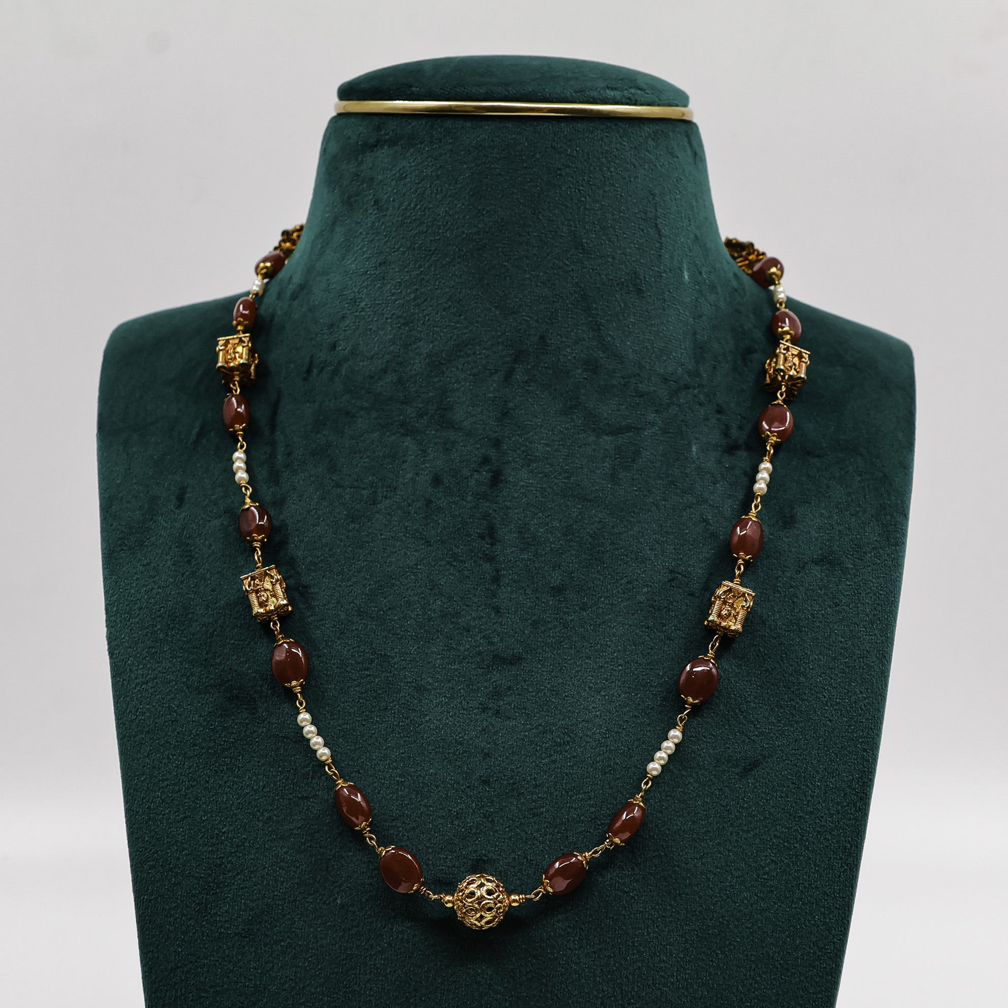 Beaded Silver Necklace