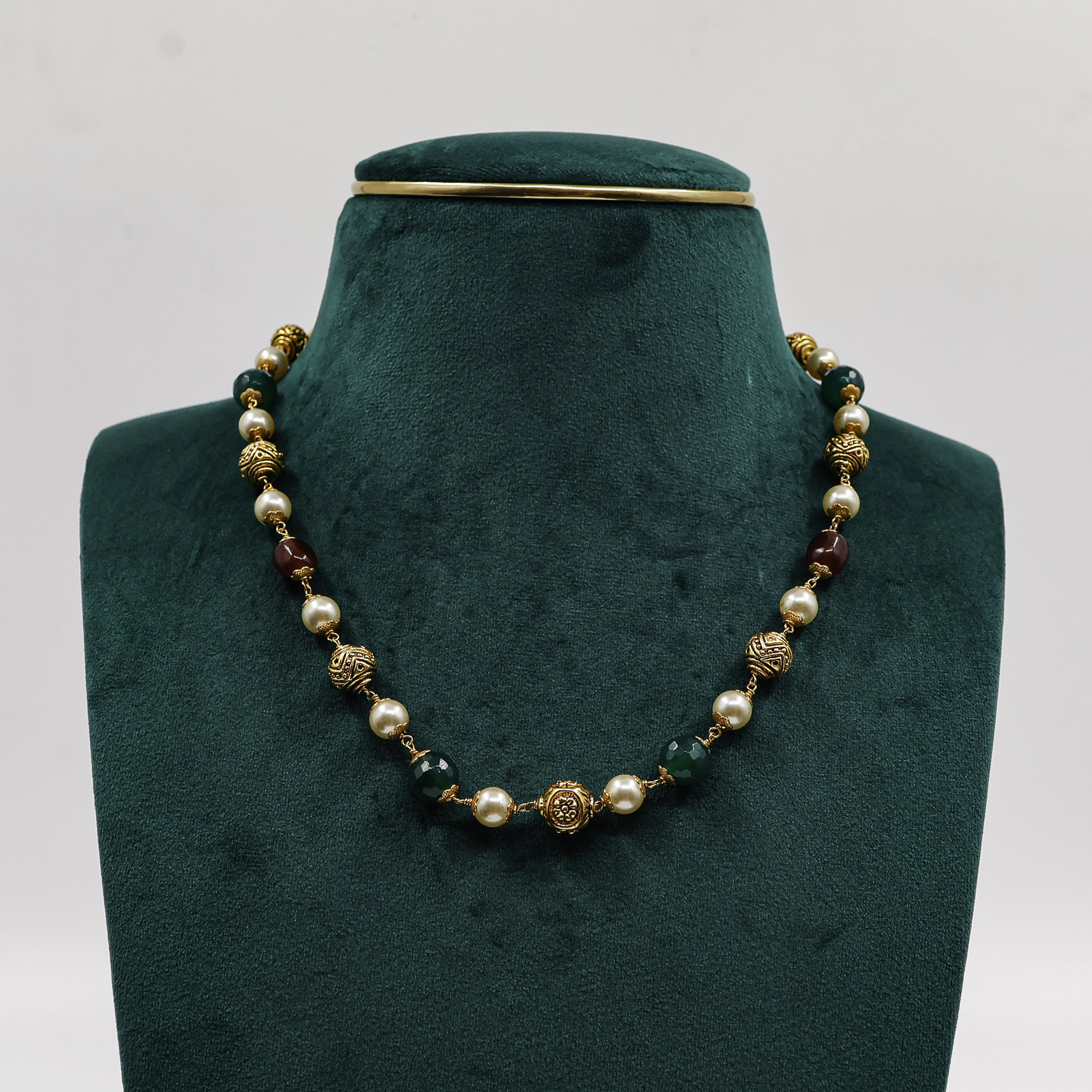 Beaded Green Necklace