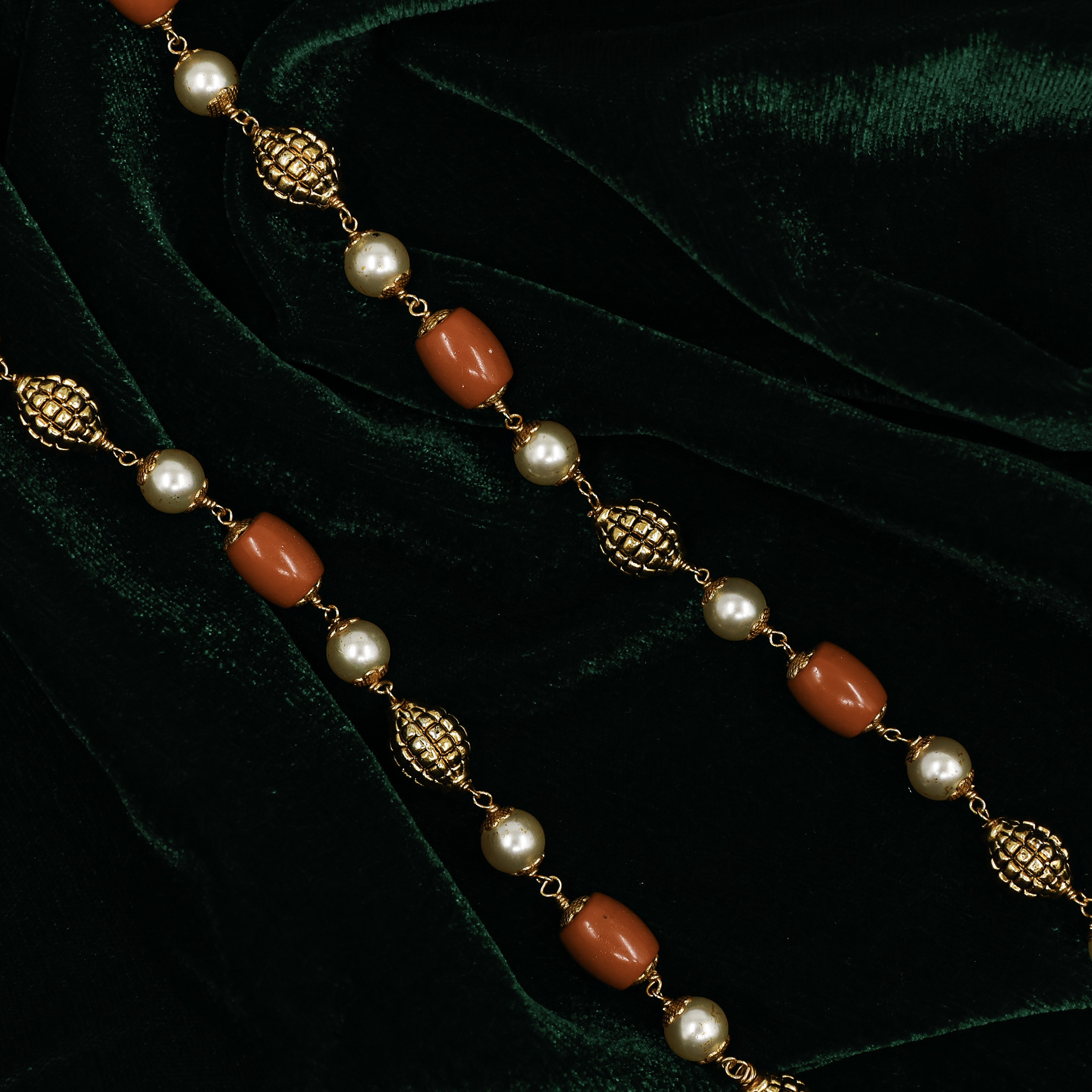 Raag Silver Jewellery - Coral Beaded Necklace