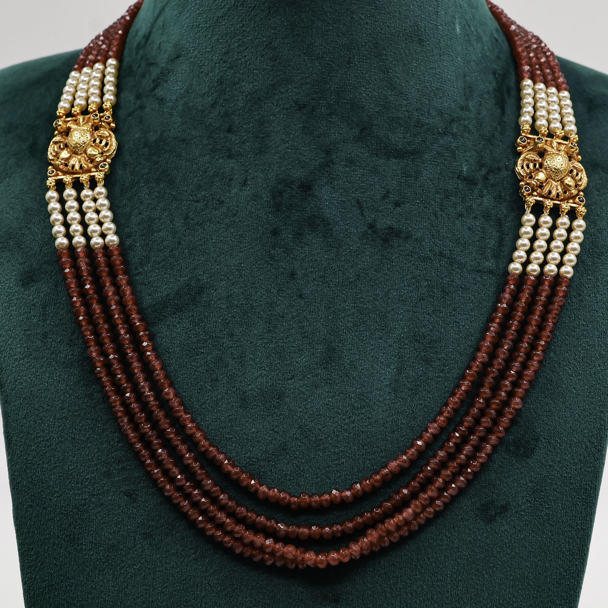 Raag Silver Jewellery - Pearl Ruby Necklace