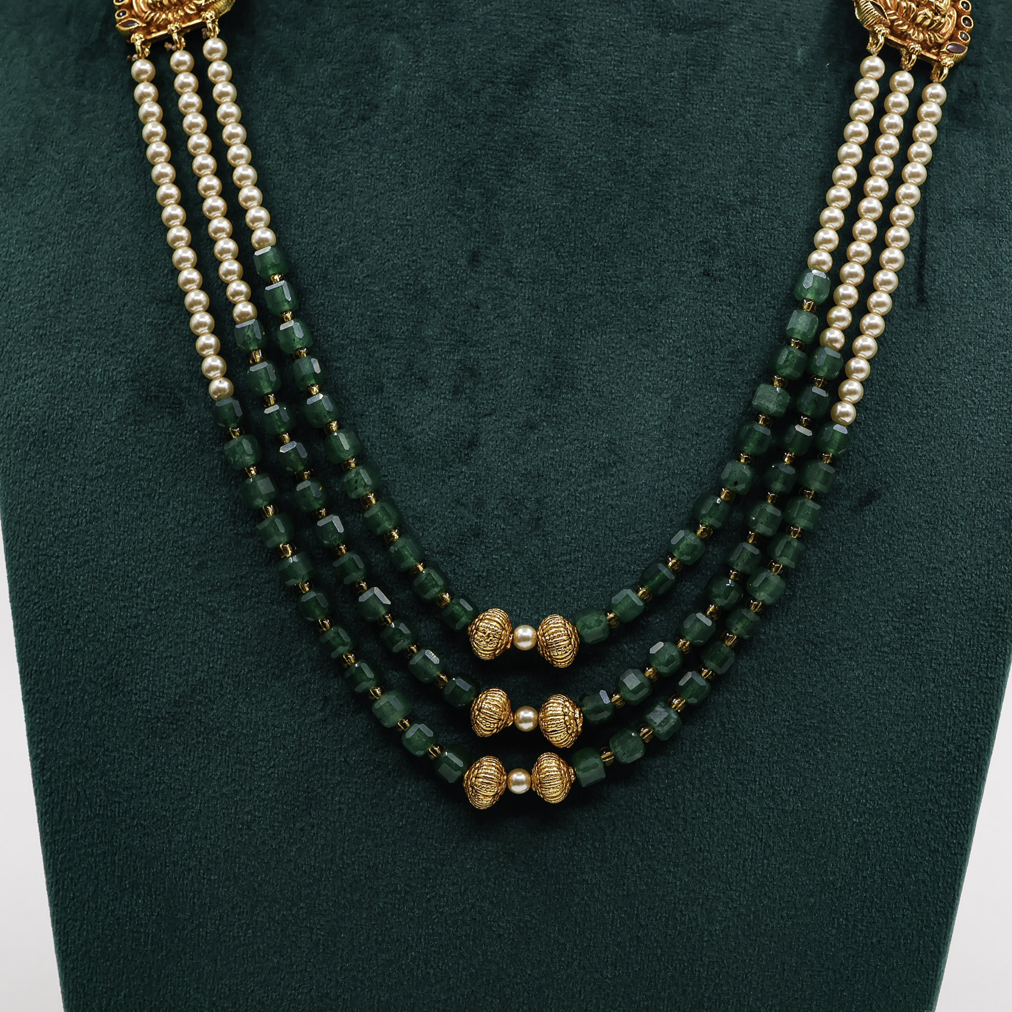 Raag Silver Jewellery - Emerald Beads Necklace