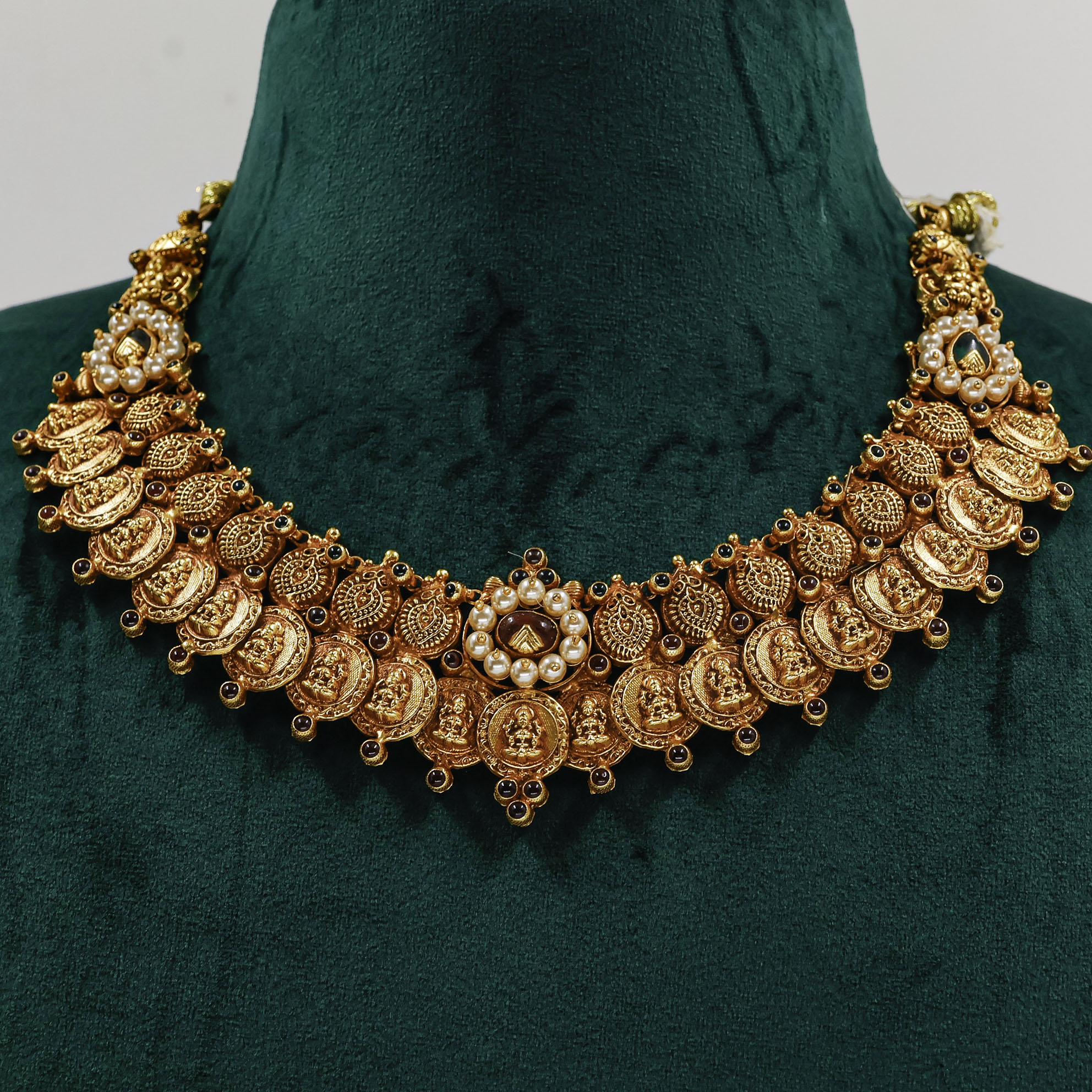 Gold Polished Silver Mango Necklace