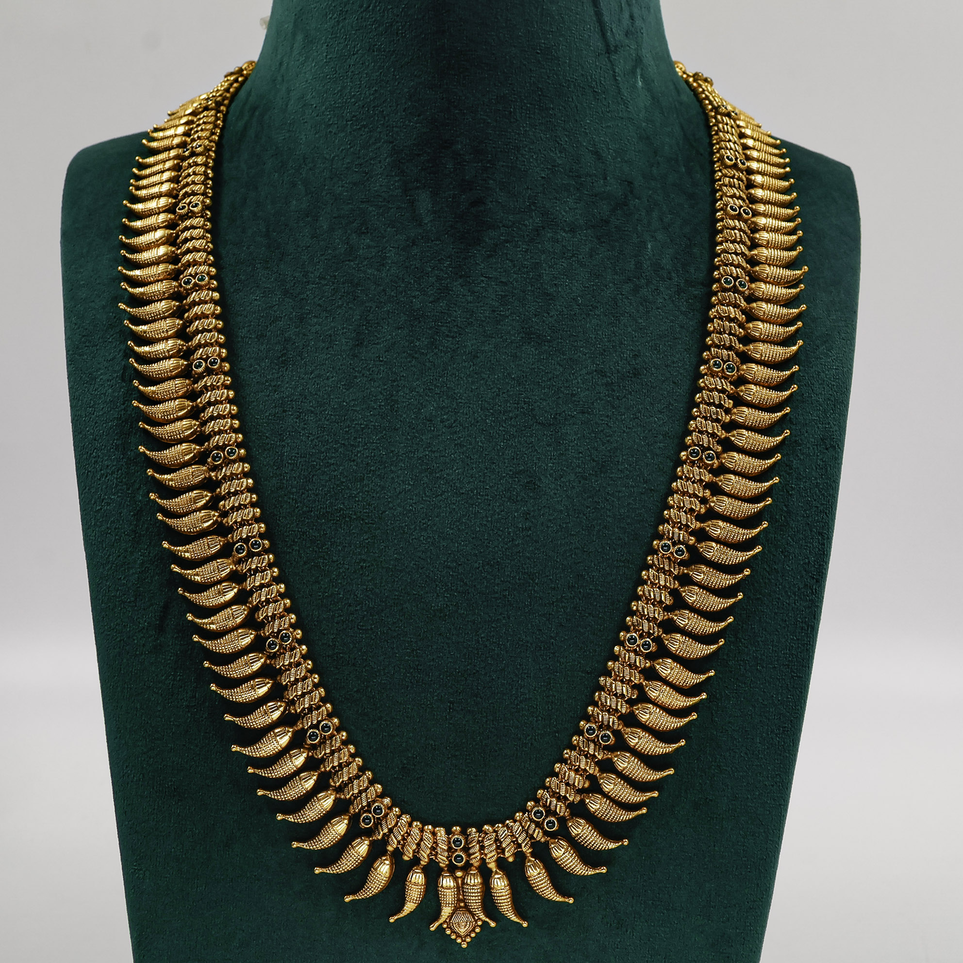 Lakshmi Gold Polished Silver Necklace