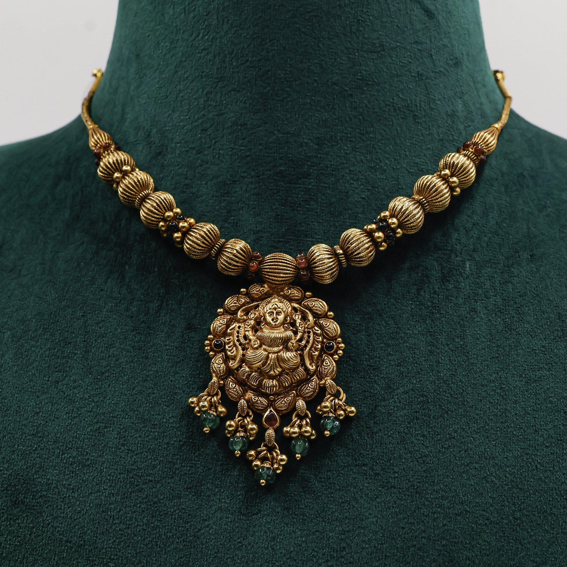 Gold Polished Silver Necklace