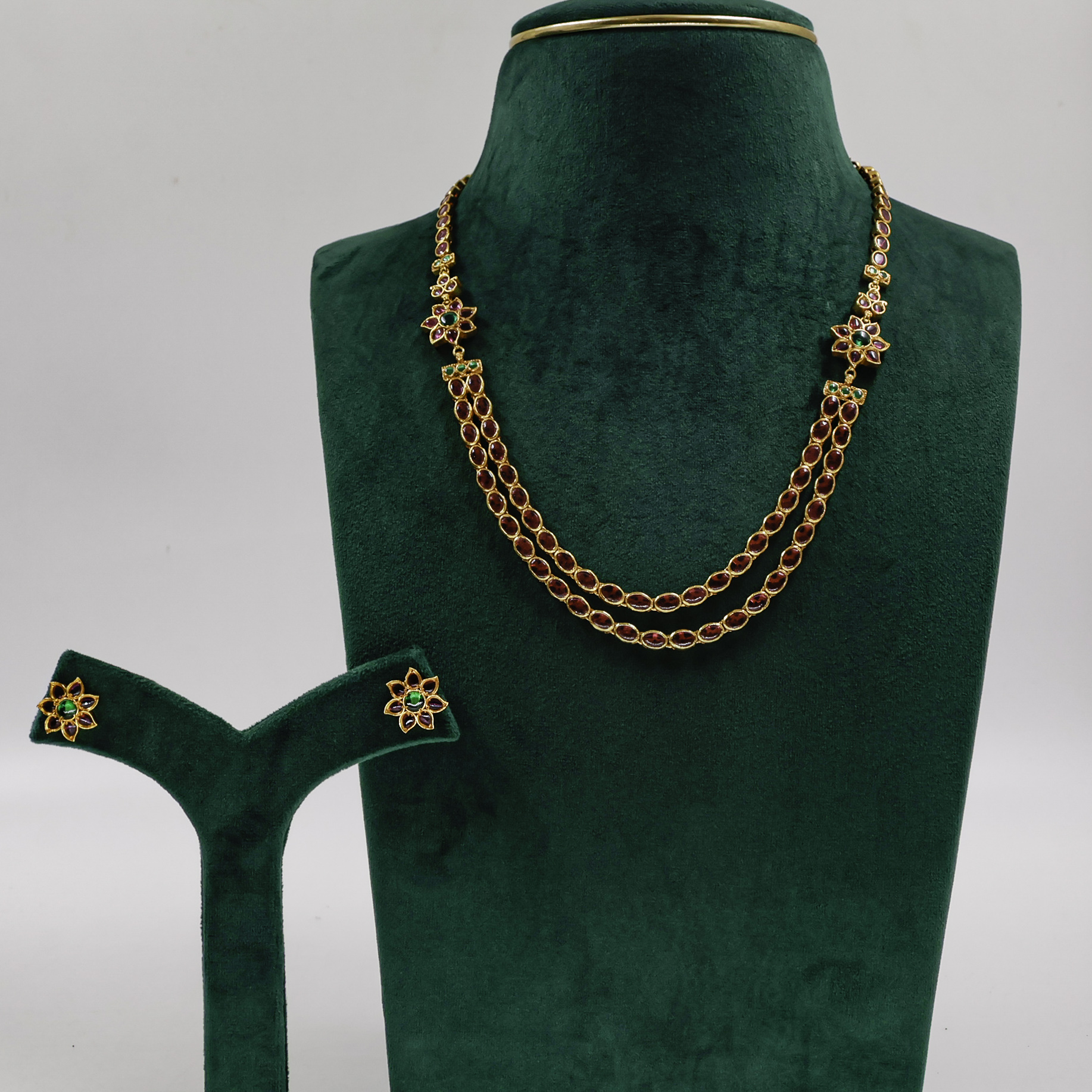 Gold Polished Silver Mango Necklace