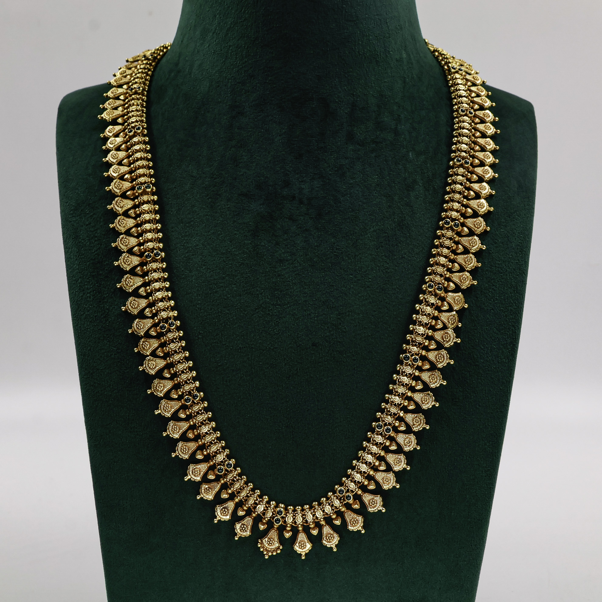 Gold Polished Silver Mango Necklace