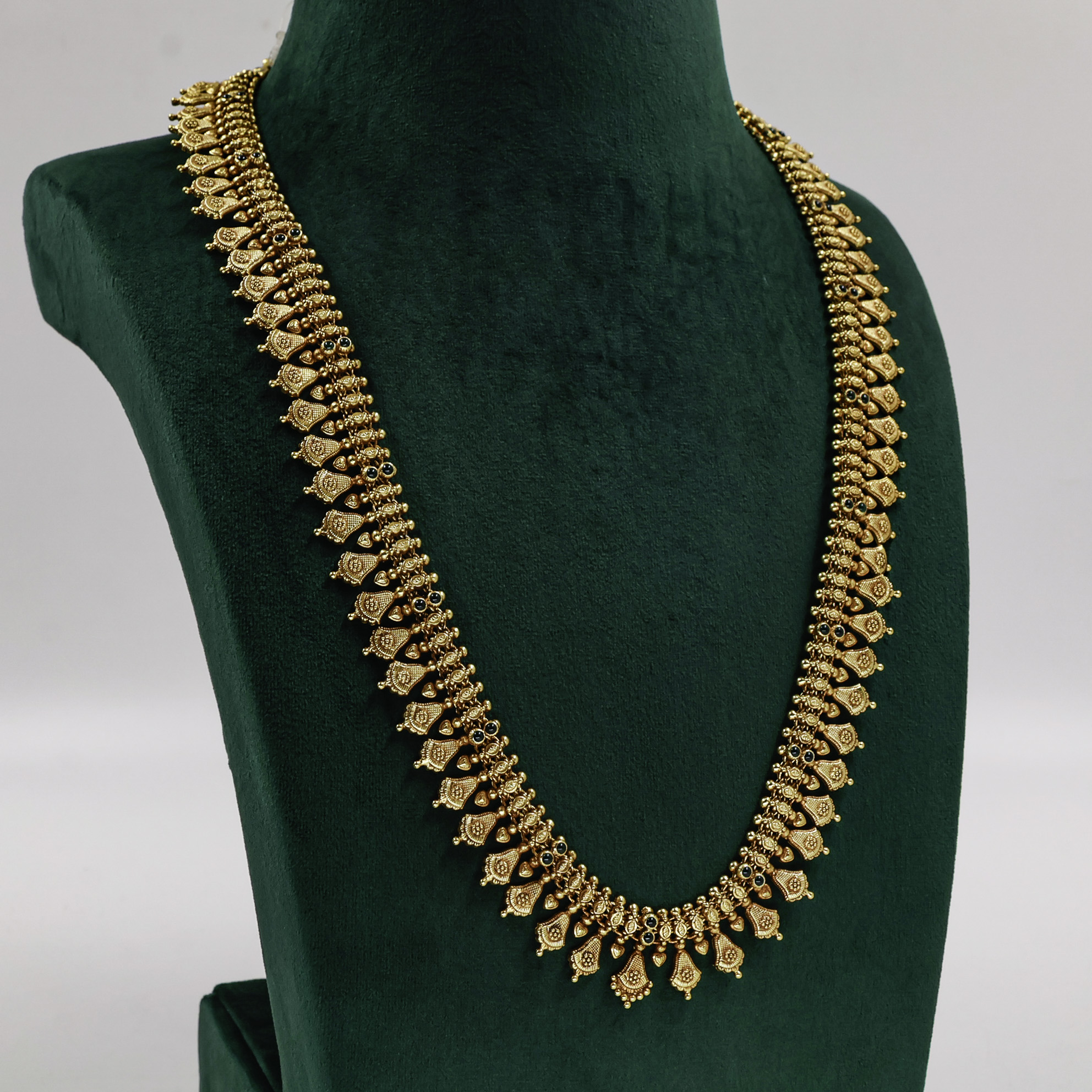 Raag Silver Jewellery - Gold Polished Silver Mango Necklace