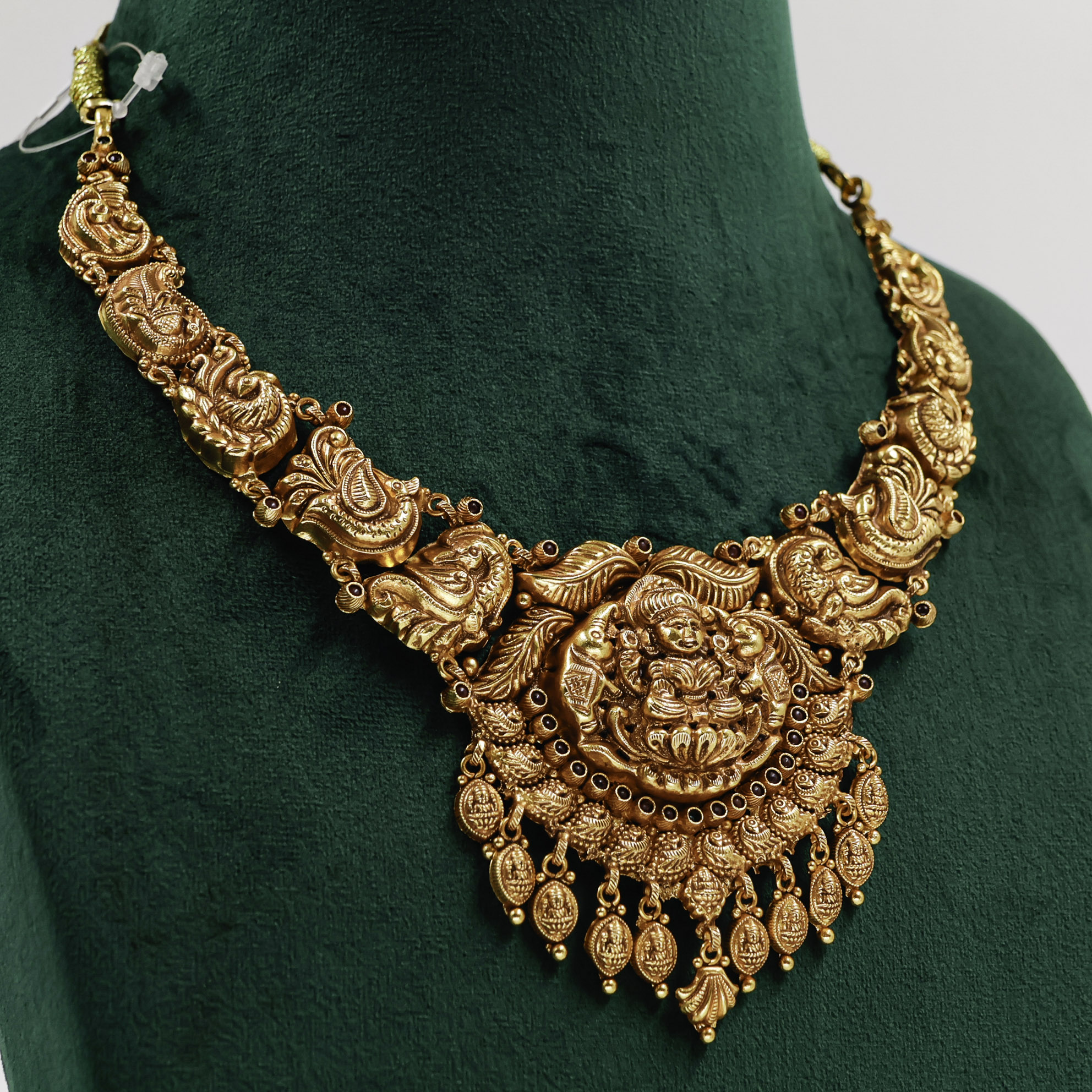 Raag Silver Jewellery - Gold Polished Silver Lakshmi Necklace