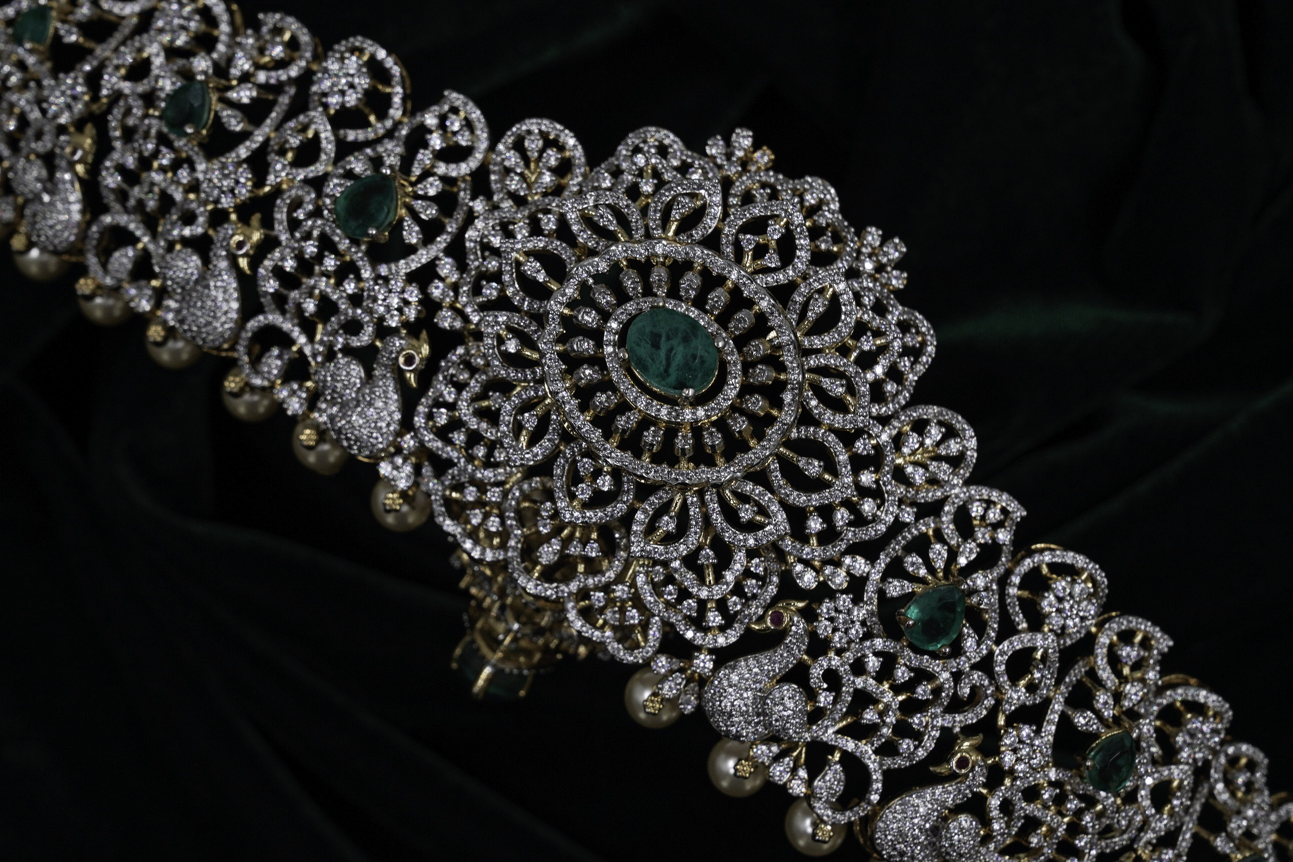 Raag Silver Jewellery - Silver Emerald Belt