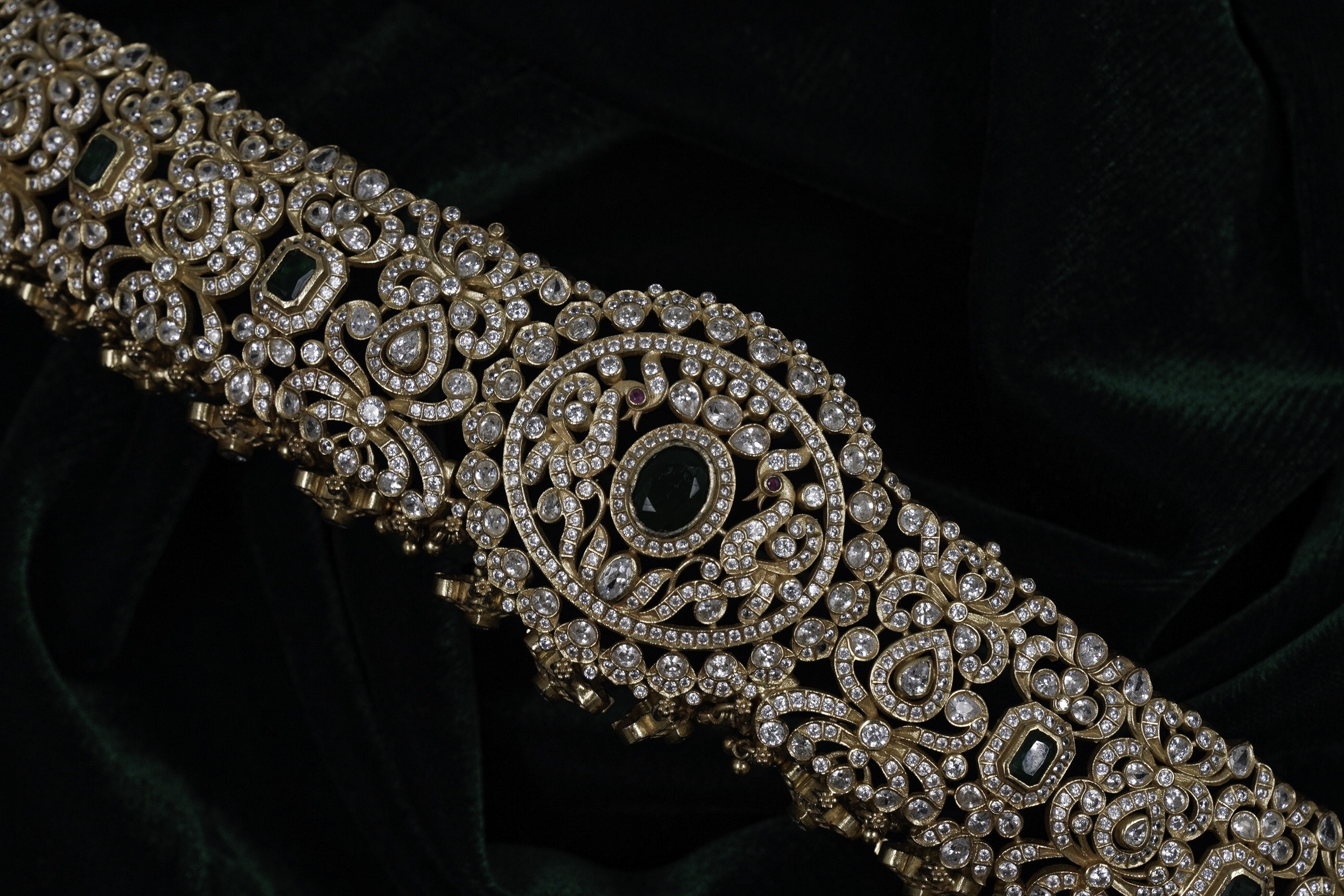 Raag Silver Jewellery - Silver Emerald Belt