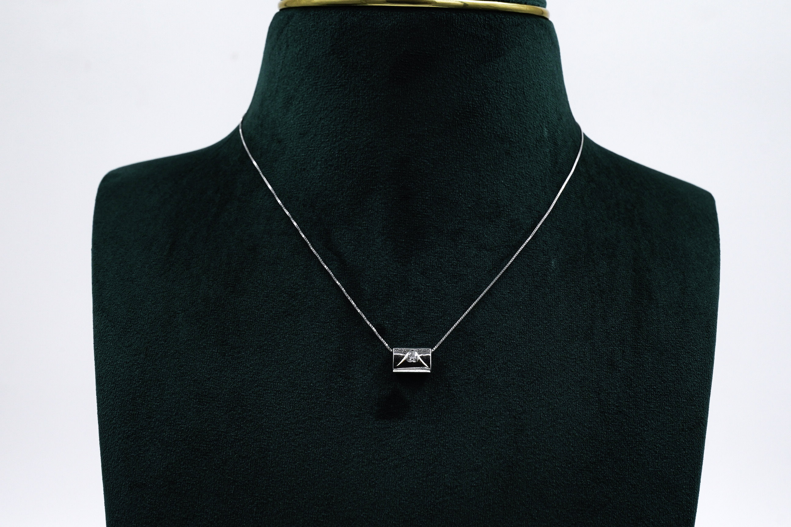 Raag Silver Jewellery - Silver Envelope Necklace