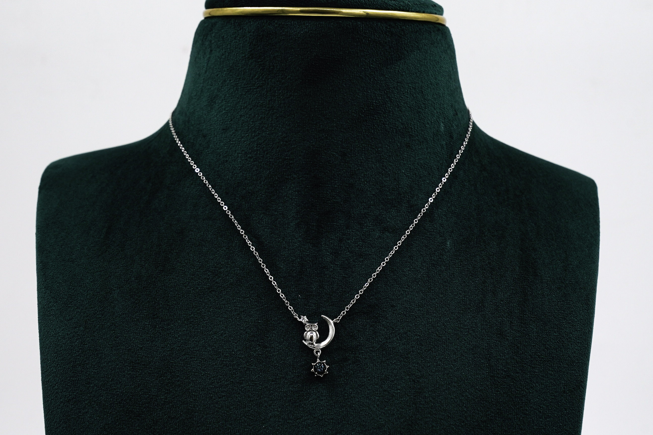 Raag Silver Jewellery - Silver Owl Necklace