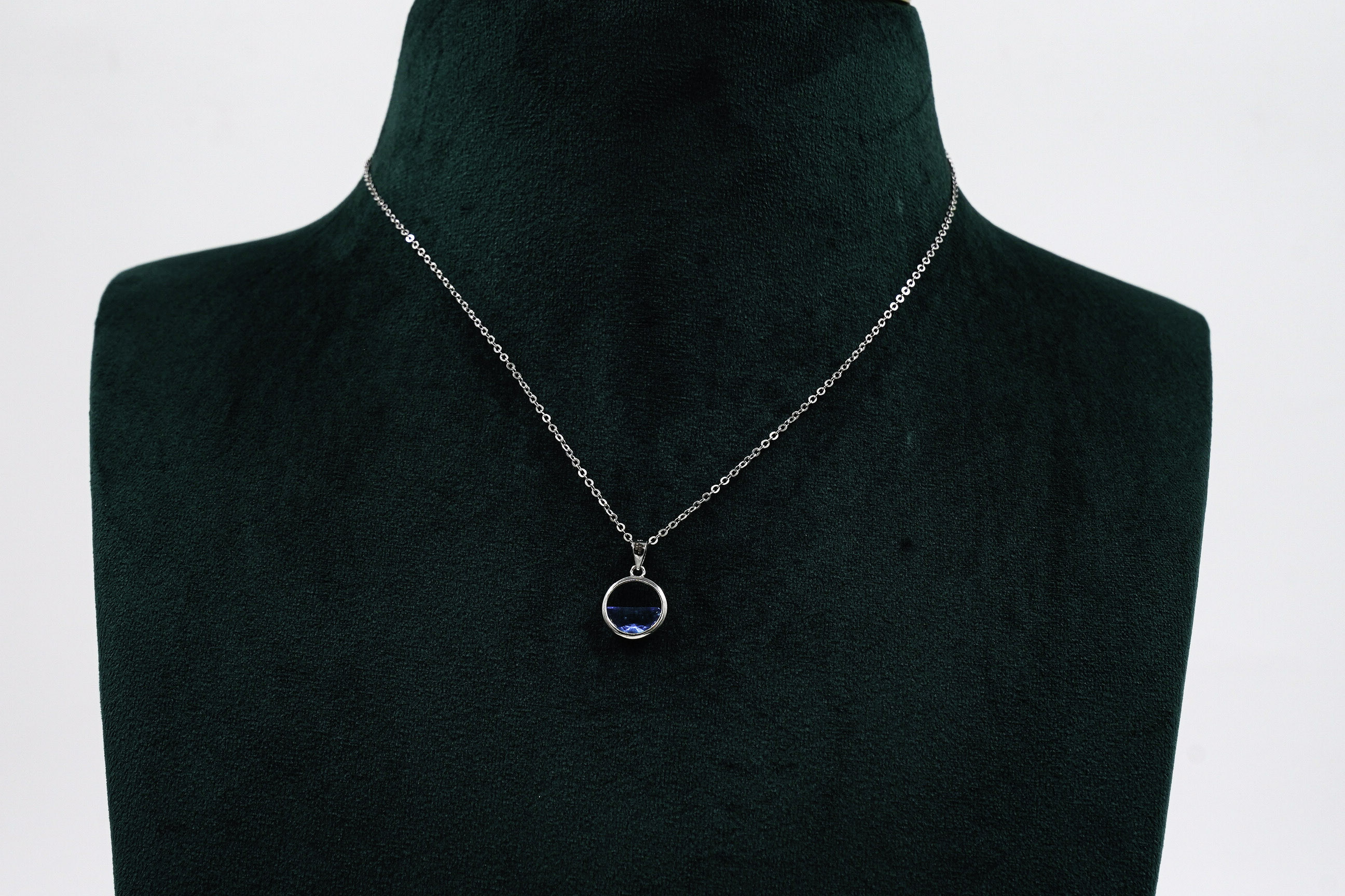 Raag Silver Jewellery - Silver Blue Necklace