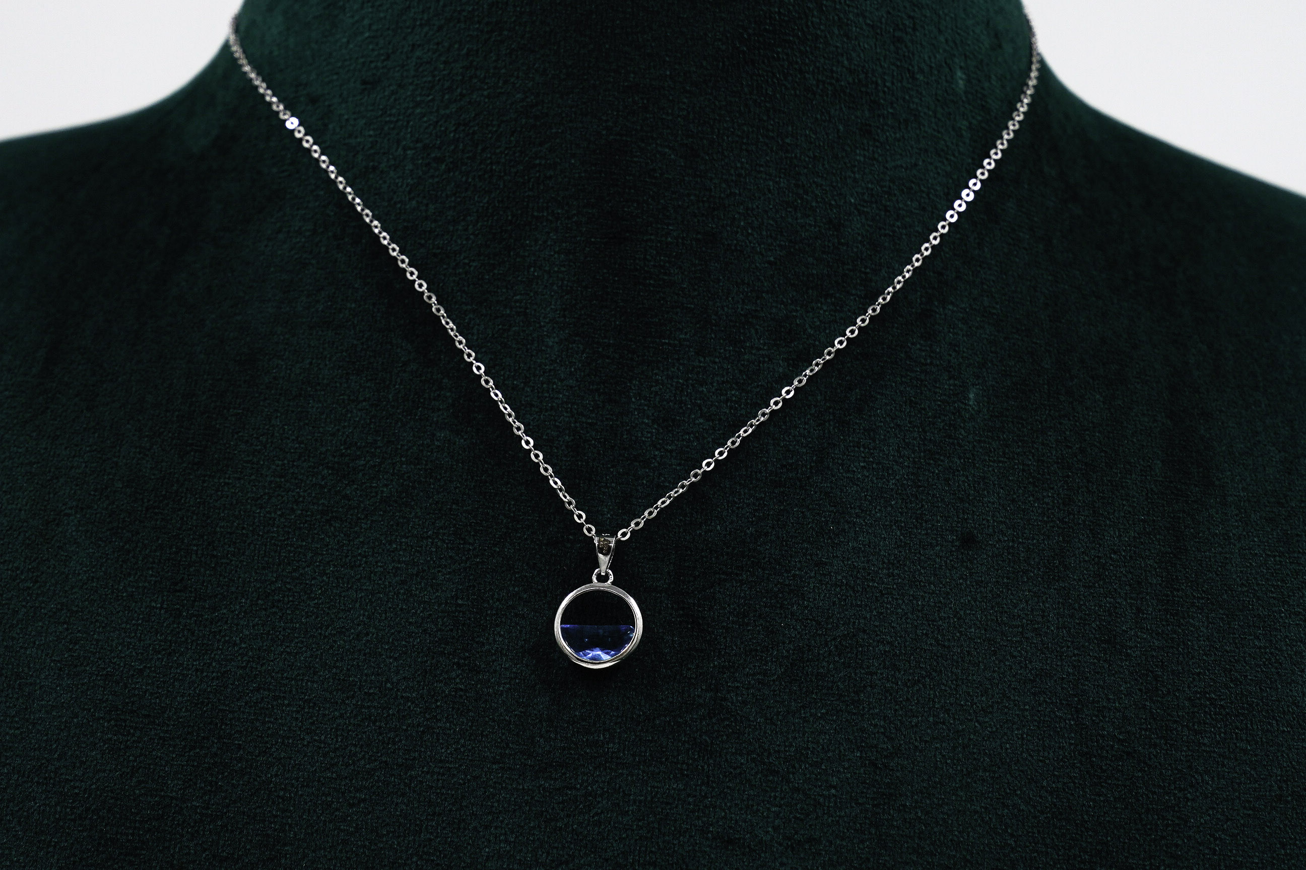 Raag Silver Jewellery - Silver Blue Necklace