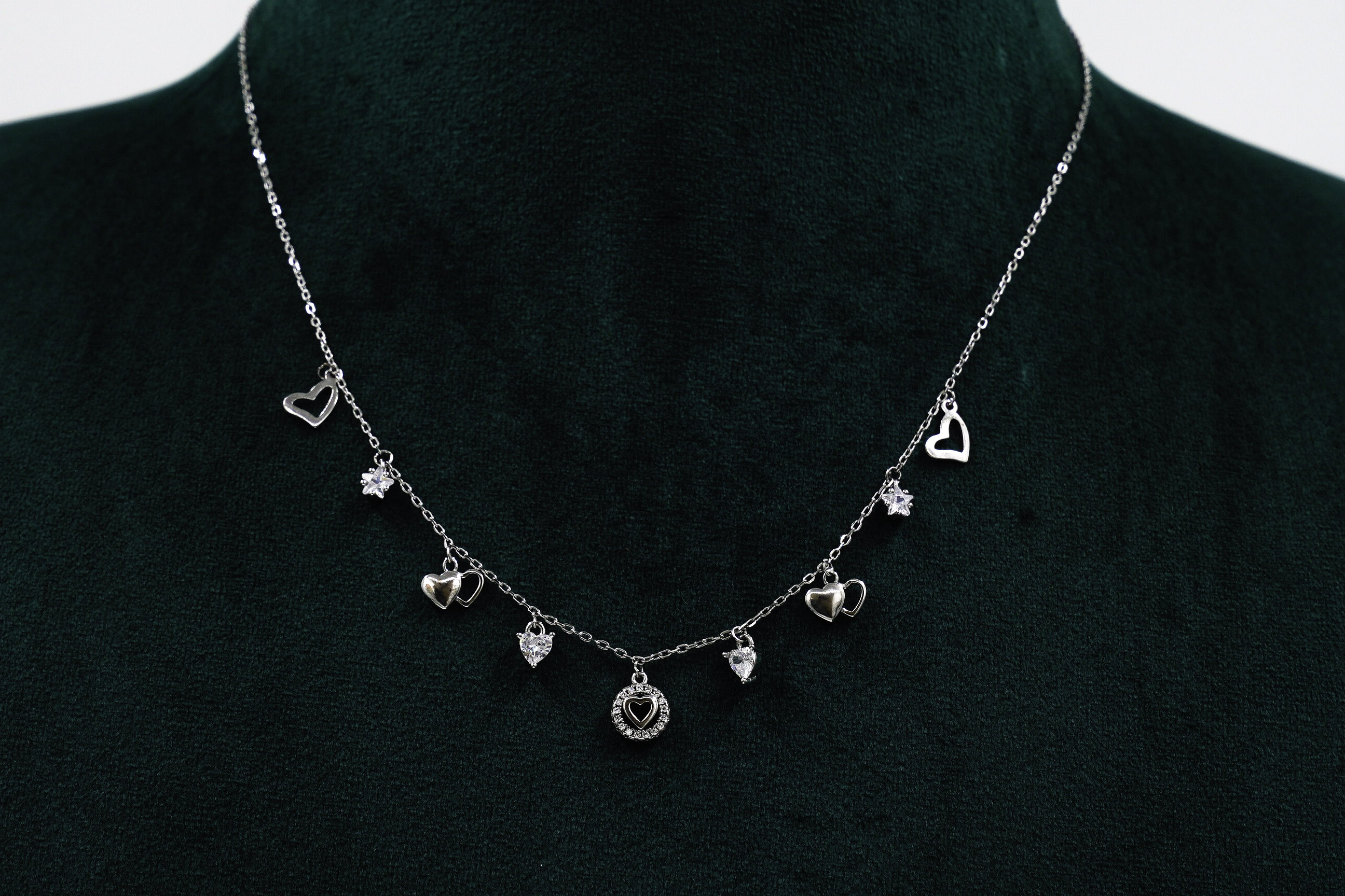 Raag Silver Jewellery - Silver Heart Necklace