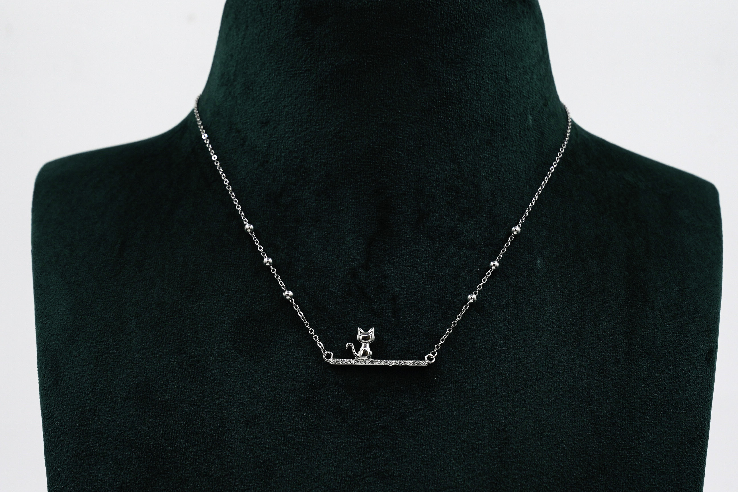Raag Silver Jewellery - Silver Cat Necklace