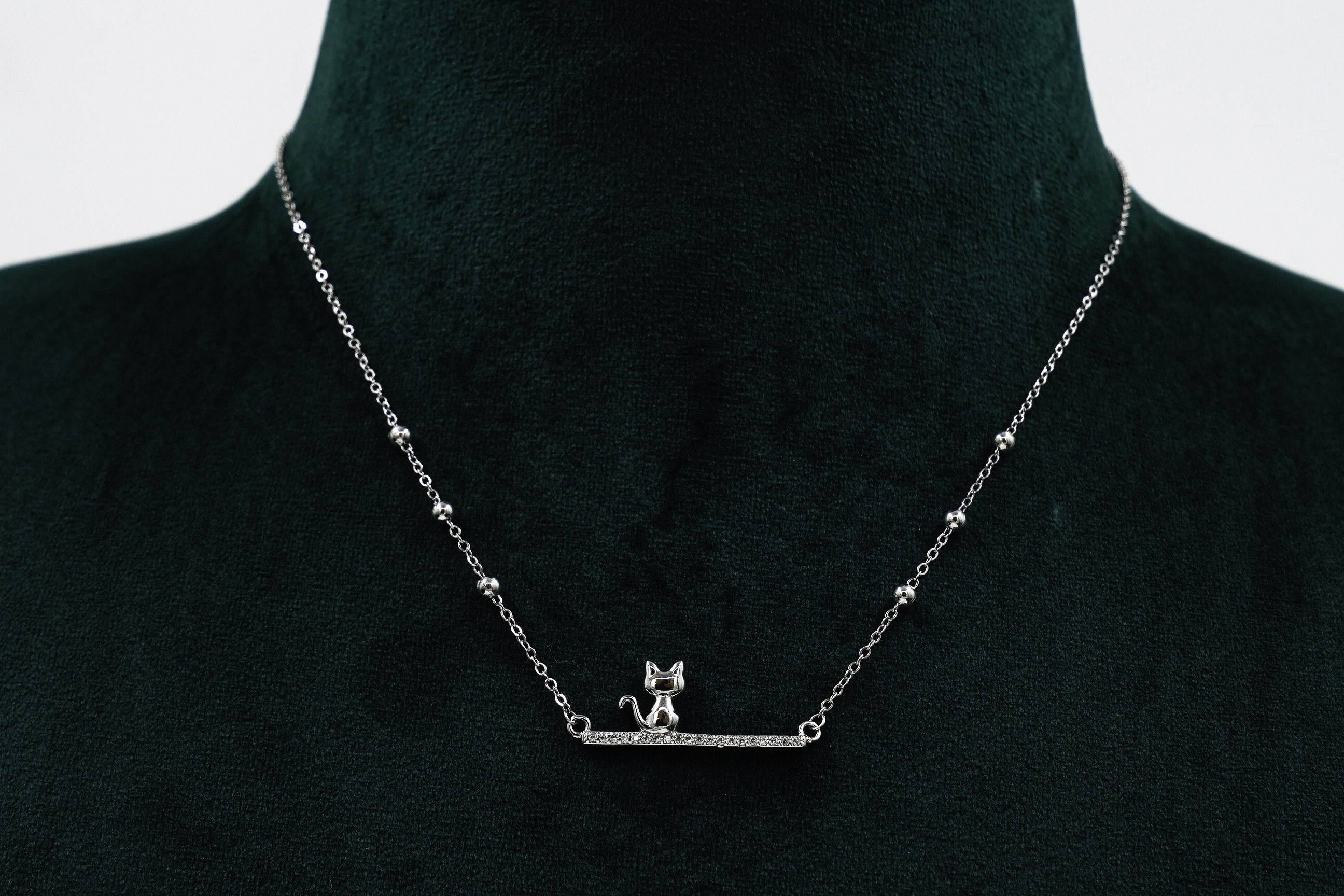 Raag Silver Jewellery - Silver Cat Necklace