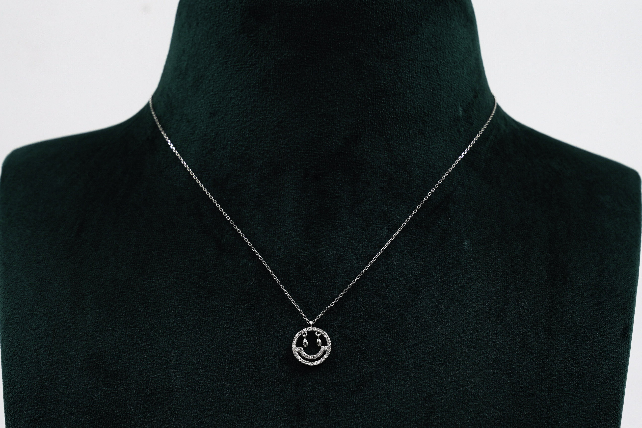 Silver Smiley Necklace