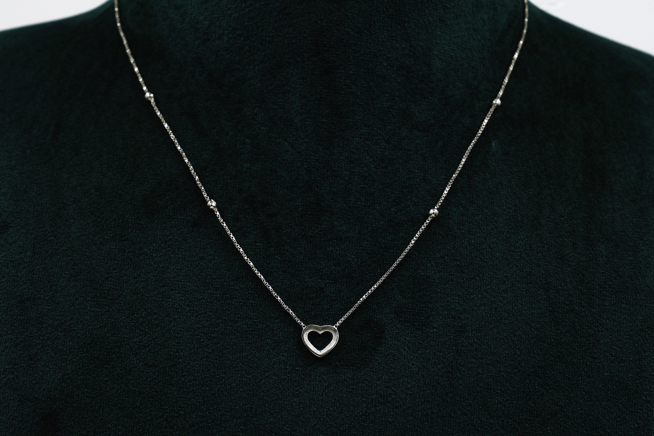Raag Silver Jewellery - Silver Heart Necklace