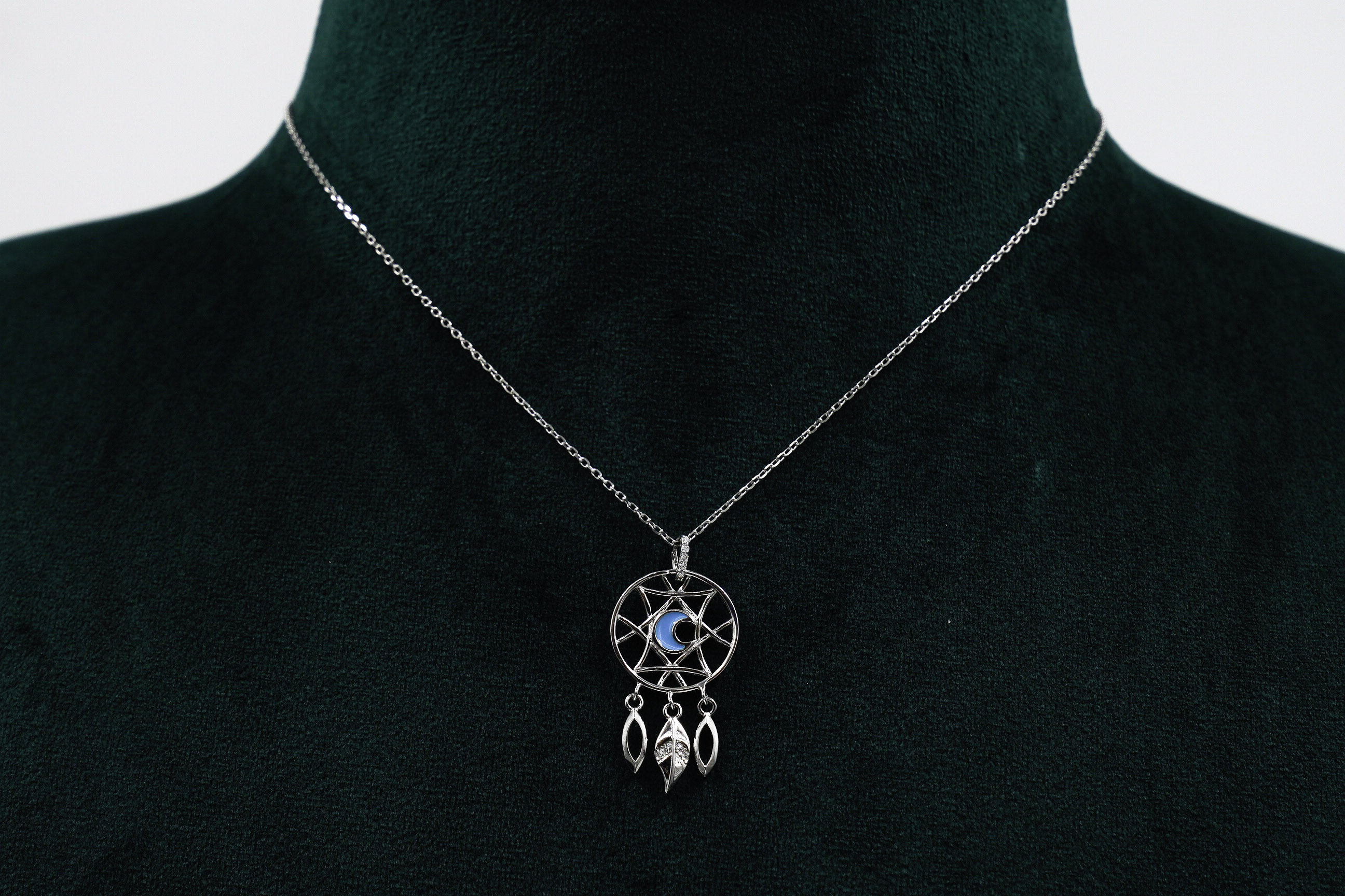 Raag Silver Jewellery - Silver Dreamcatcher Necklace