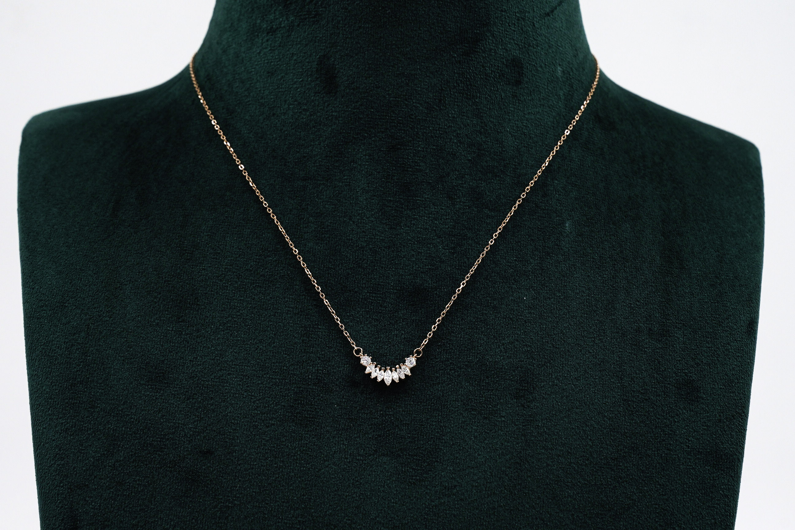 Silver Crescent Necklace