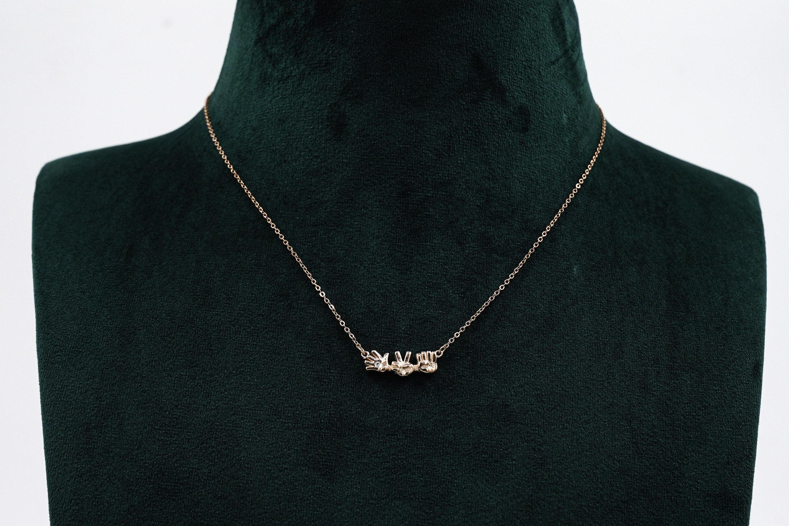 Silver Hand Necklace