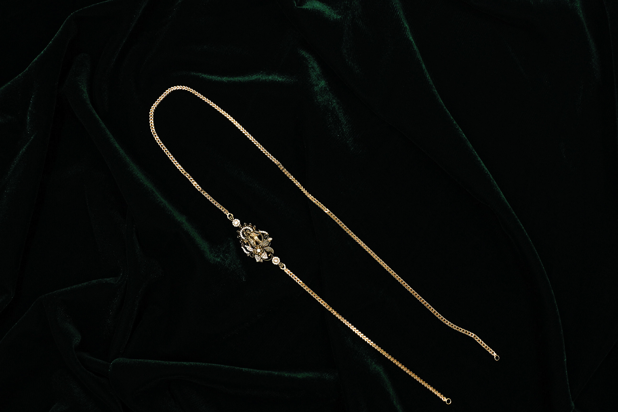 Gold Polished Silver Chain