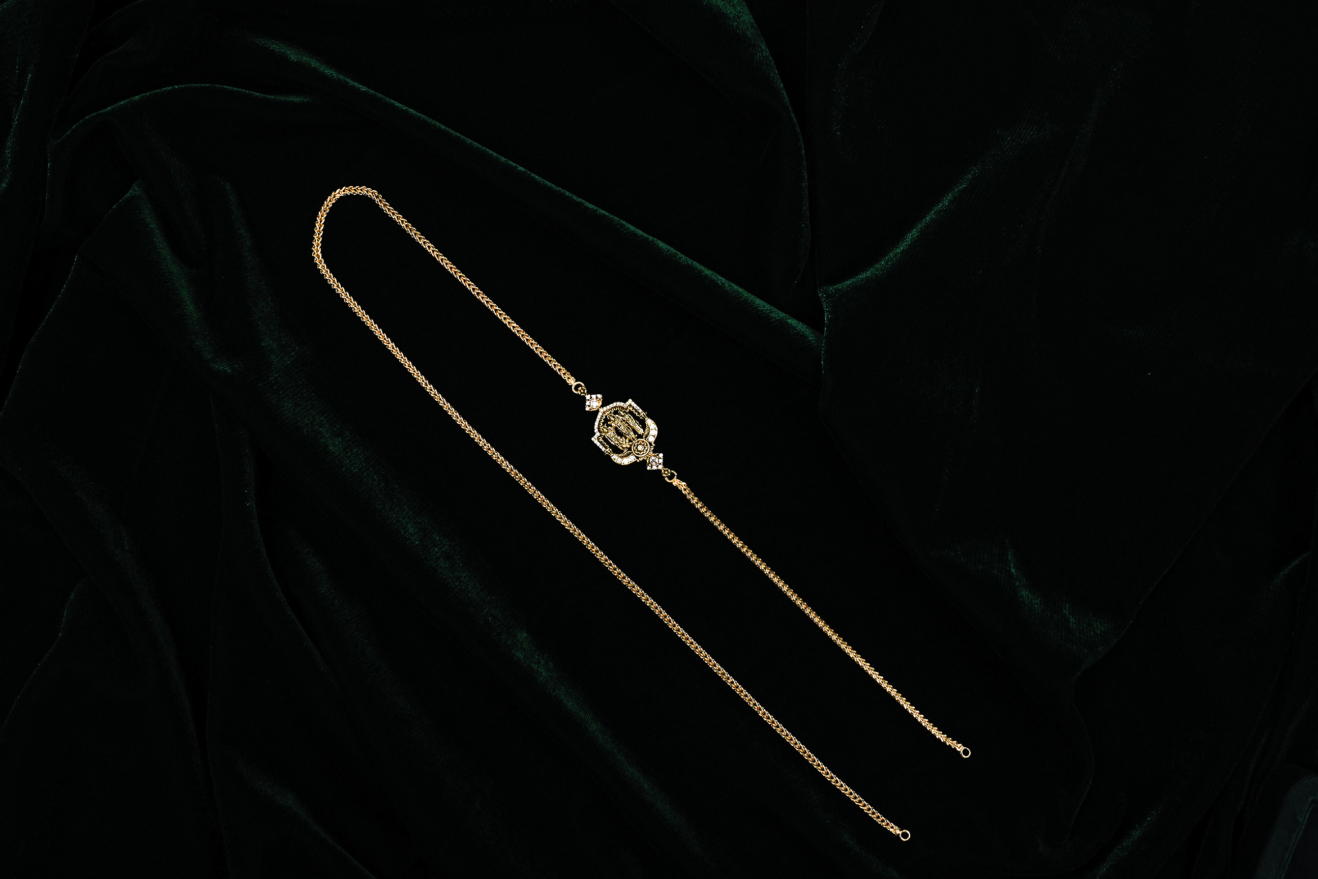 Gold Polished Silver Chain