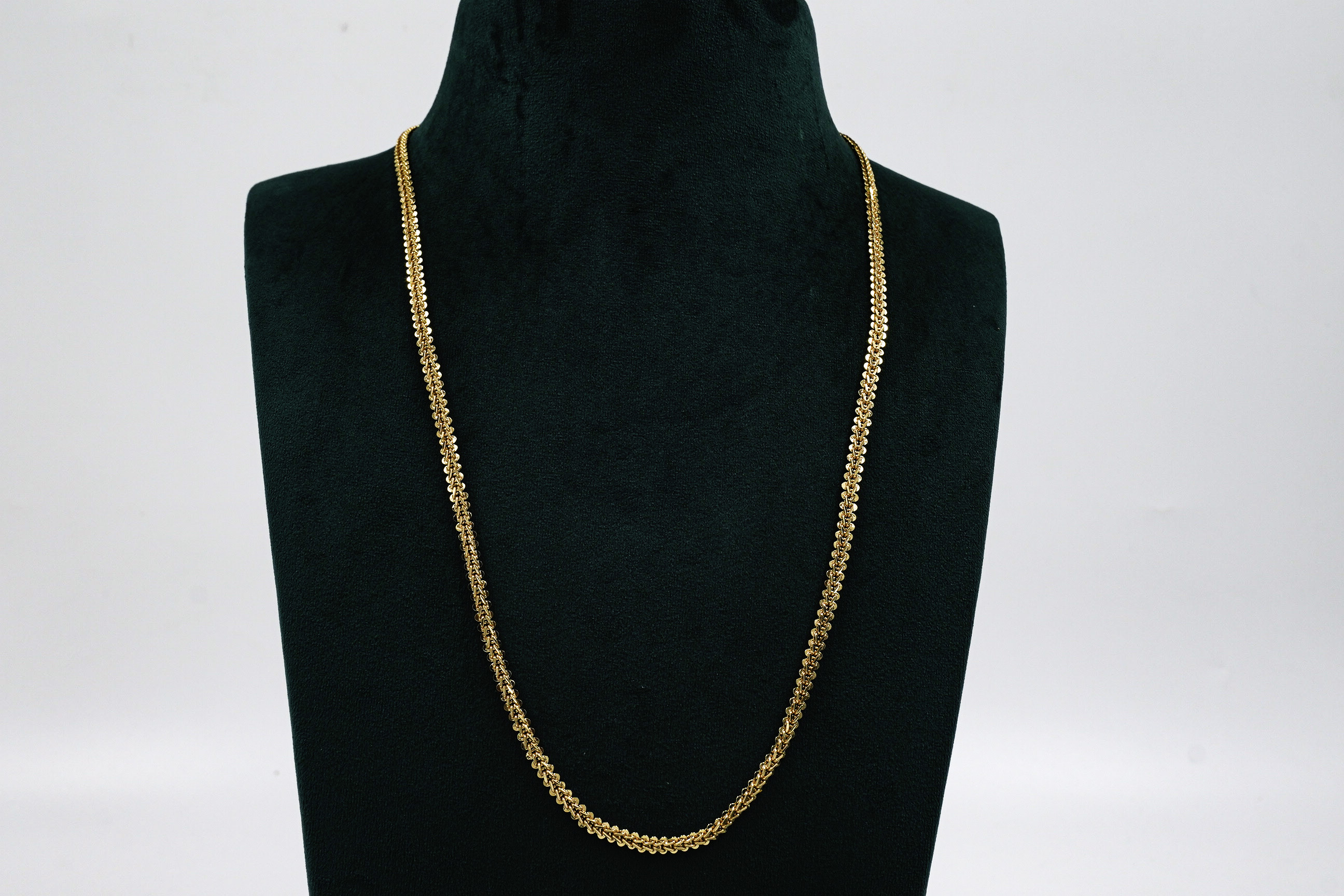 Gold Polished Silver Chain