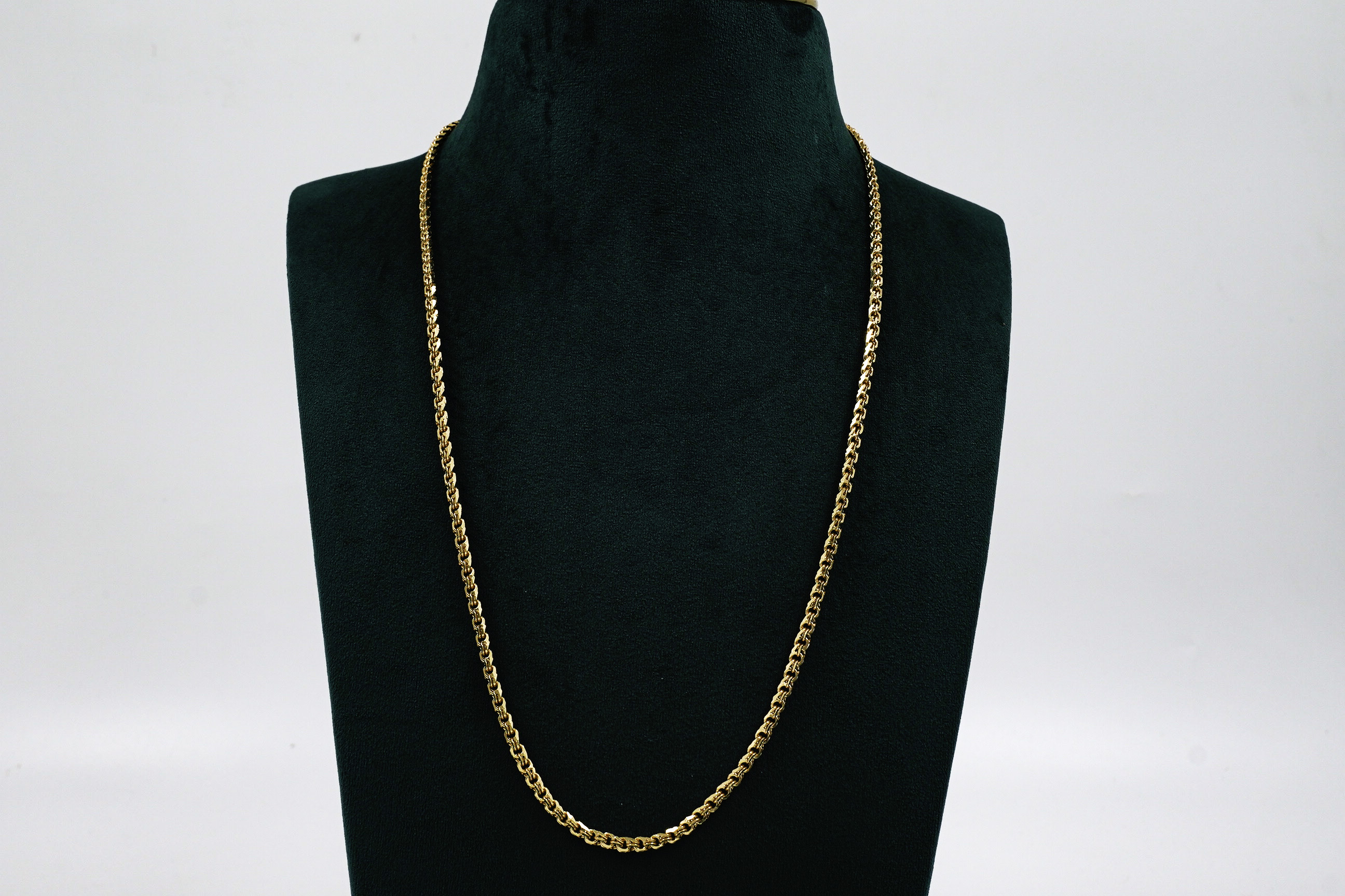 Gold Polished Silver Chain