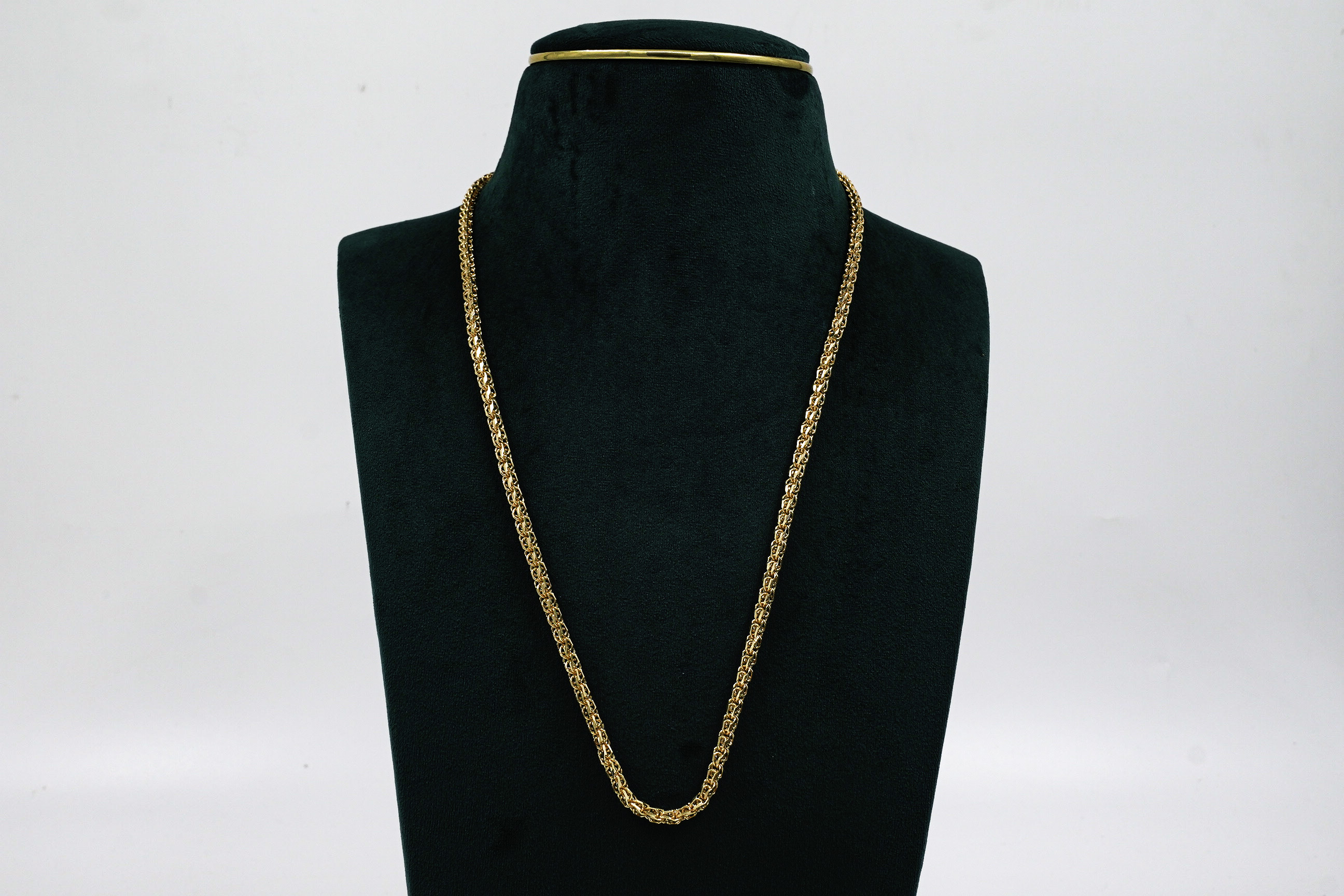 Gold Polished Silver Chain