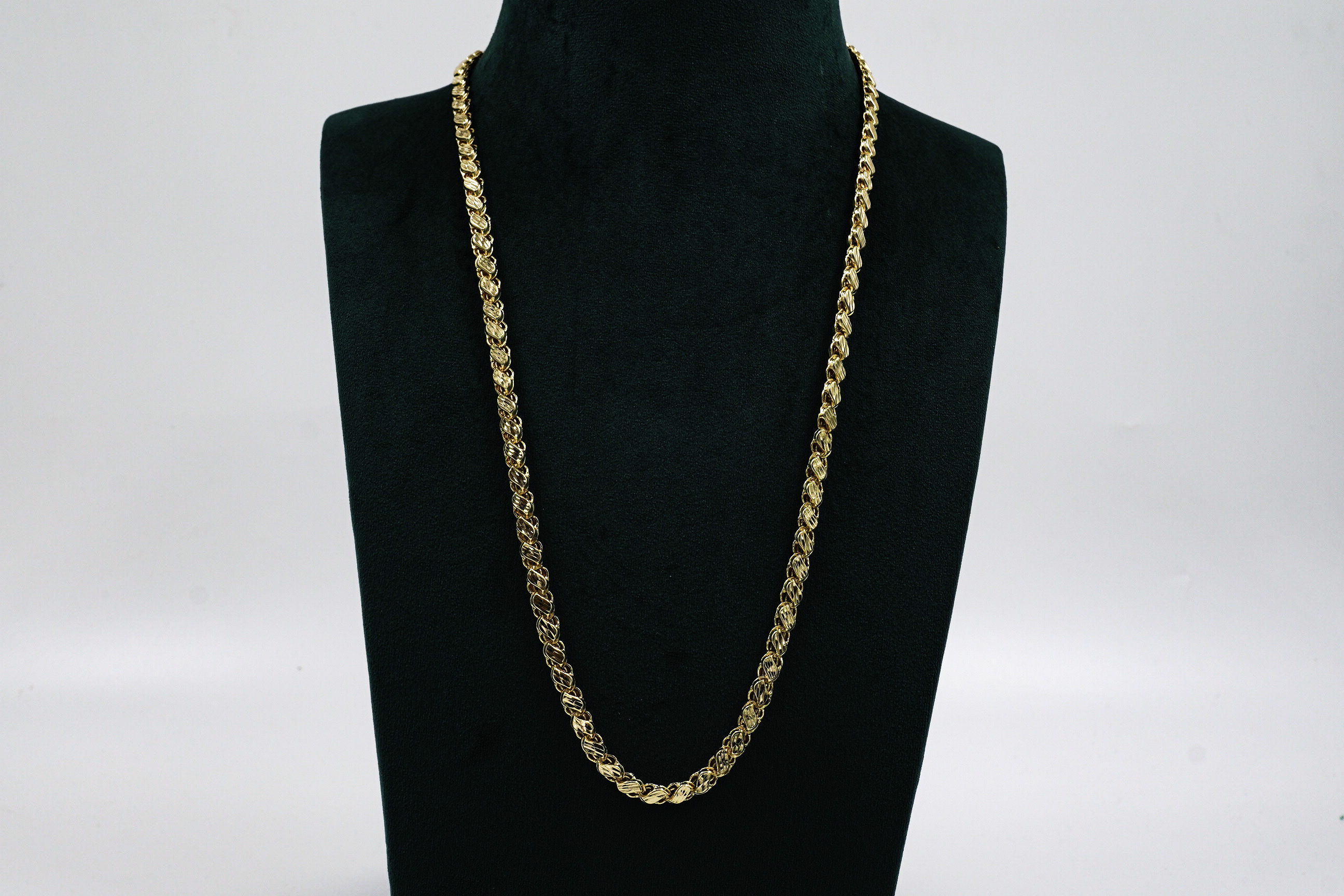 Gold Polished Silver Chain