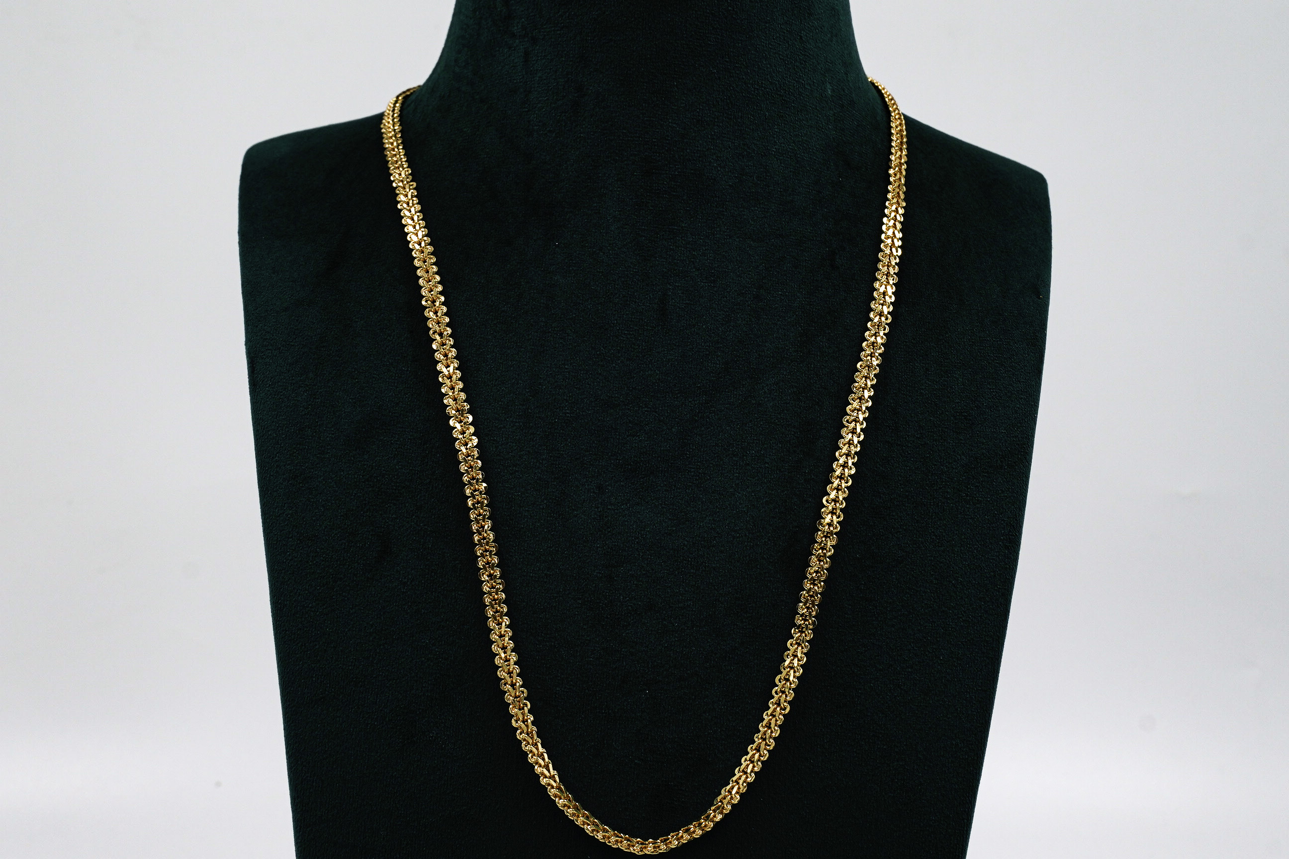 Gold Polished Silver Chain