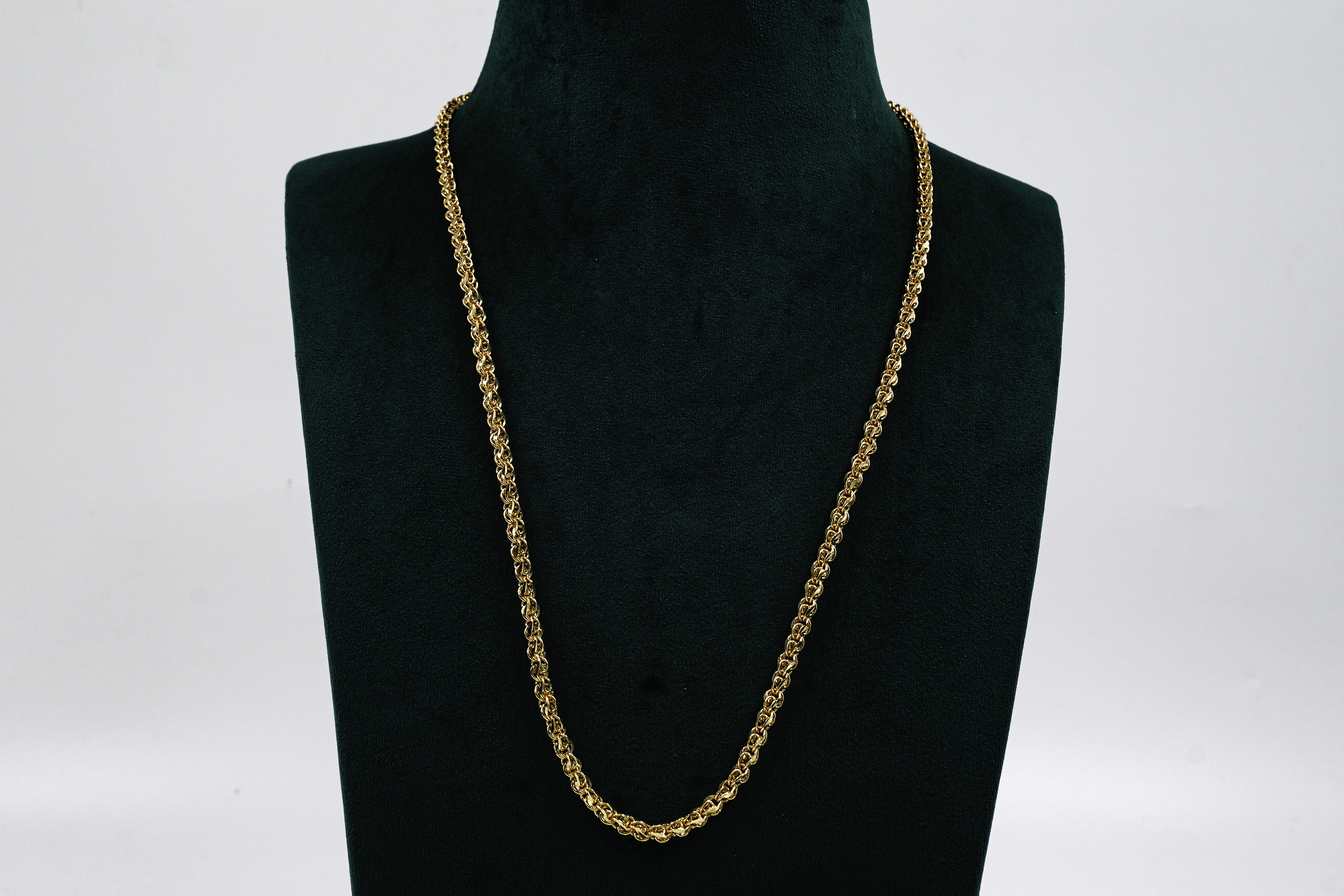 Gold Polished Silver Chain