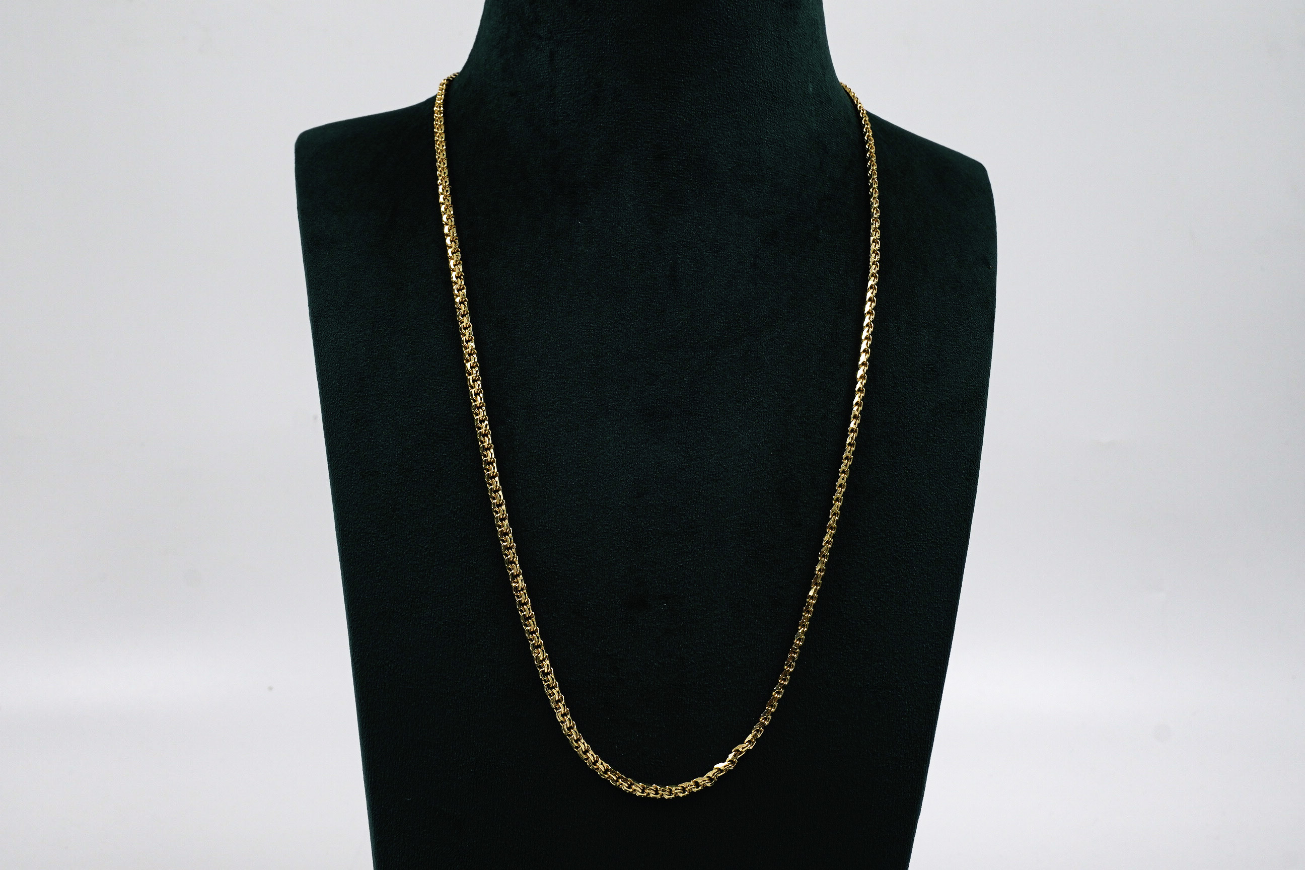 Gold Polished Silver Chain
