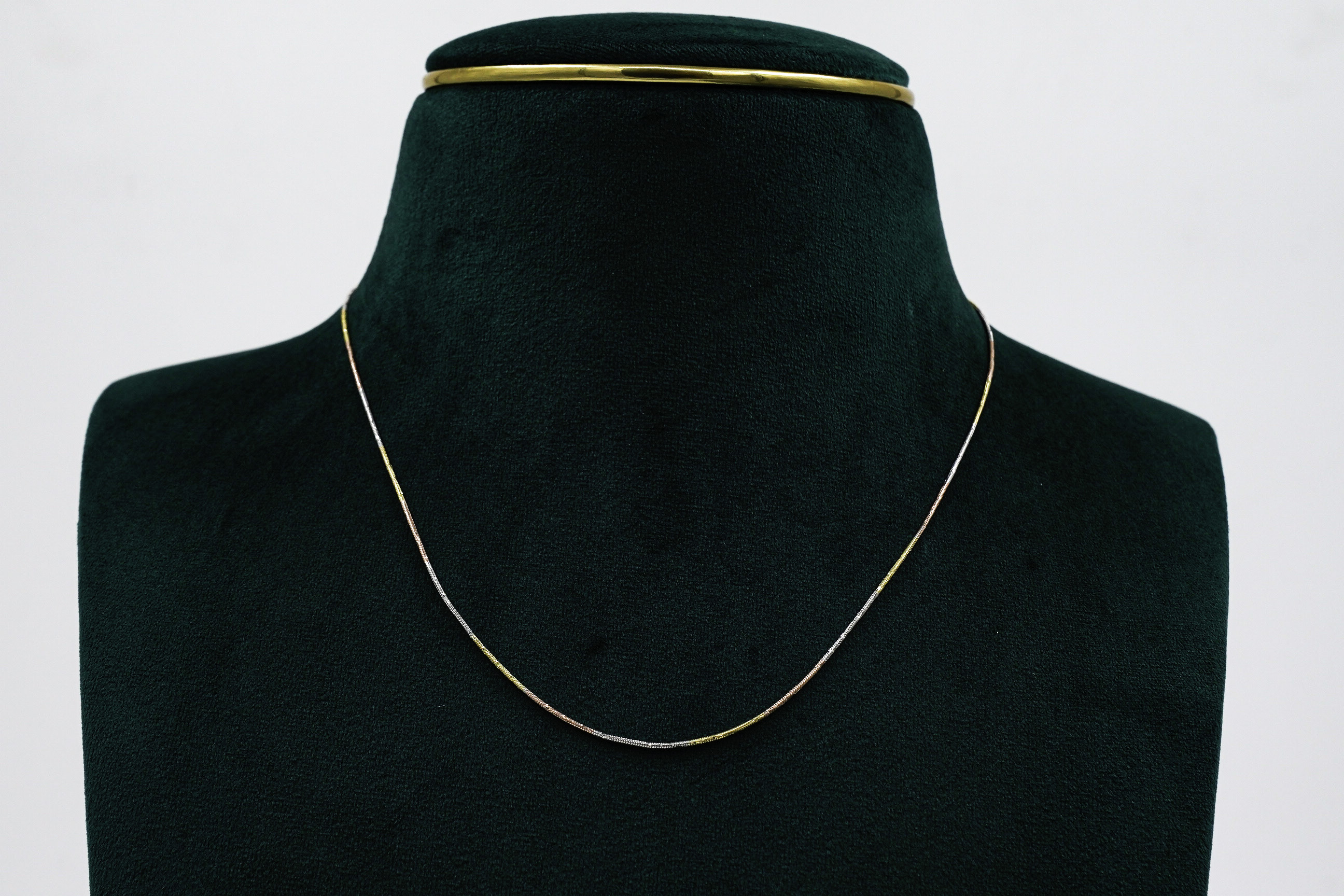 Tricolor Silver Chain