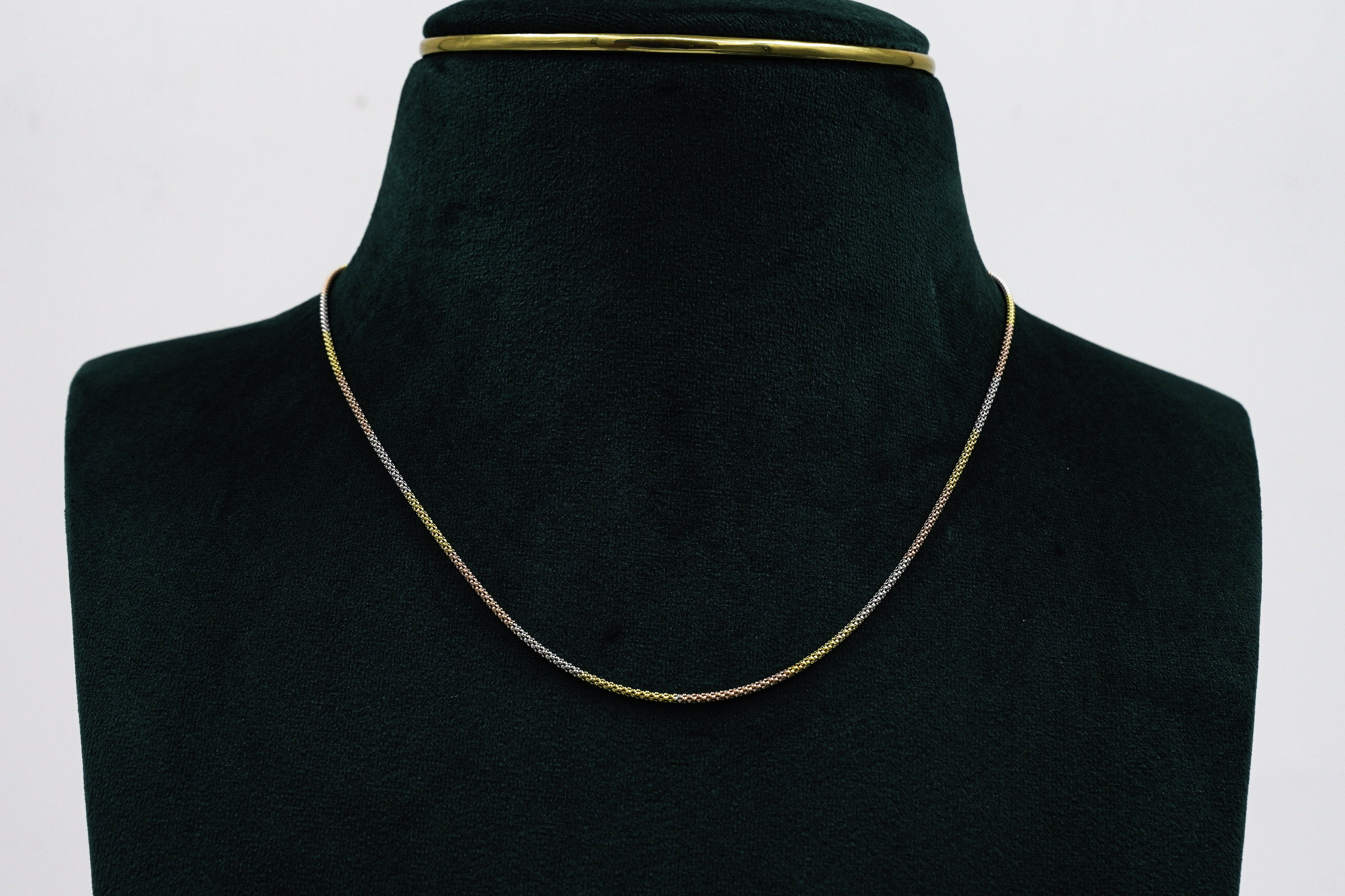 Tricolor Silver Chain