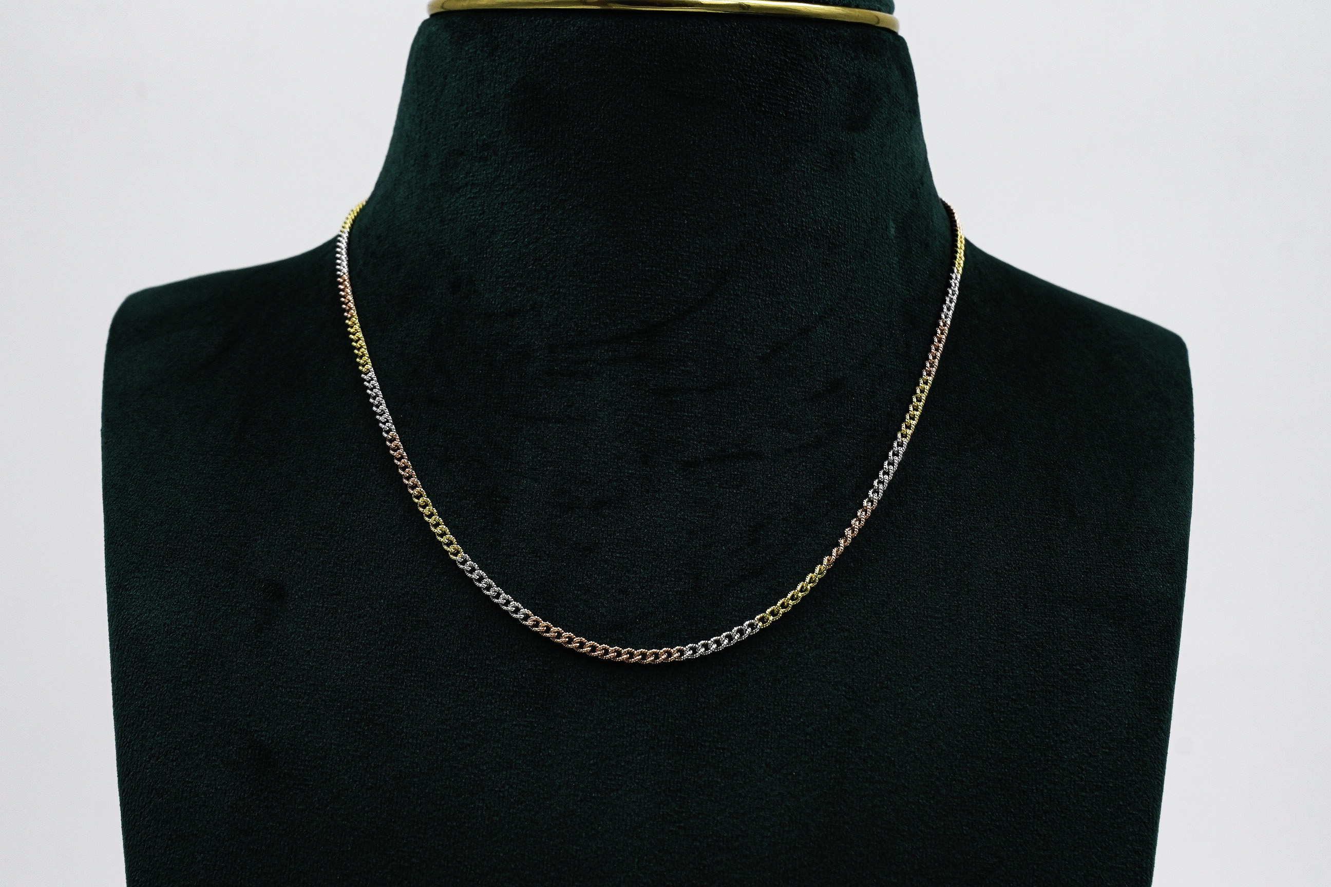 Tricolor Silver Chain