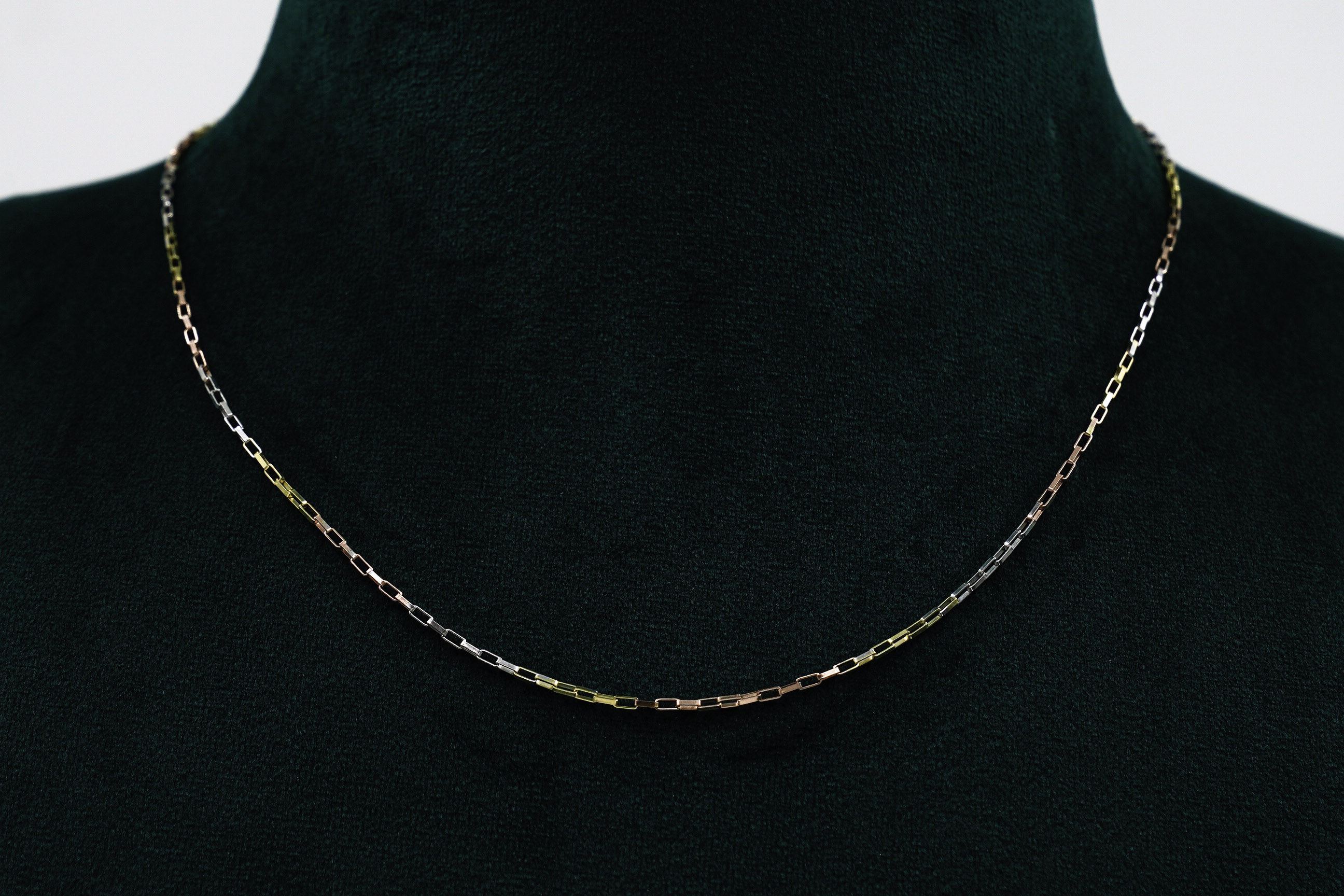 Raag Silver Jewellery - Tricolor Chain Necklace