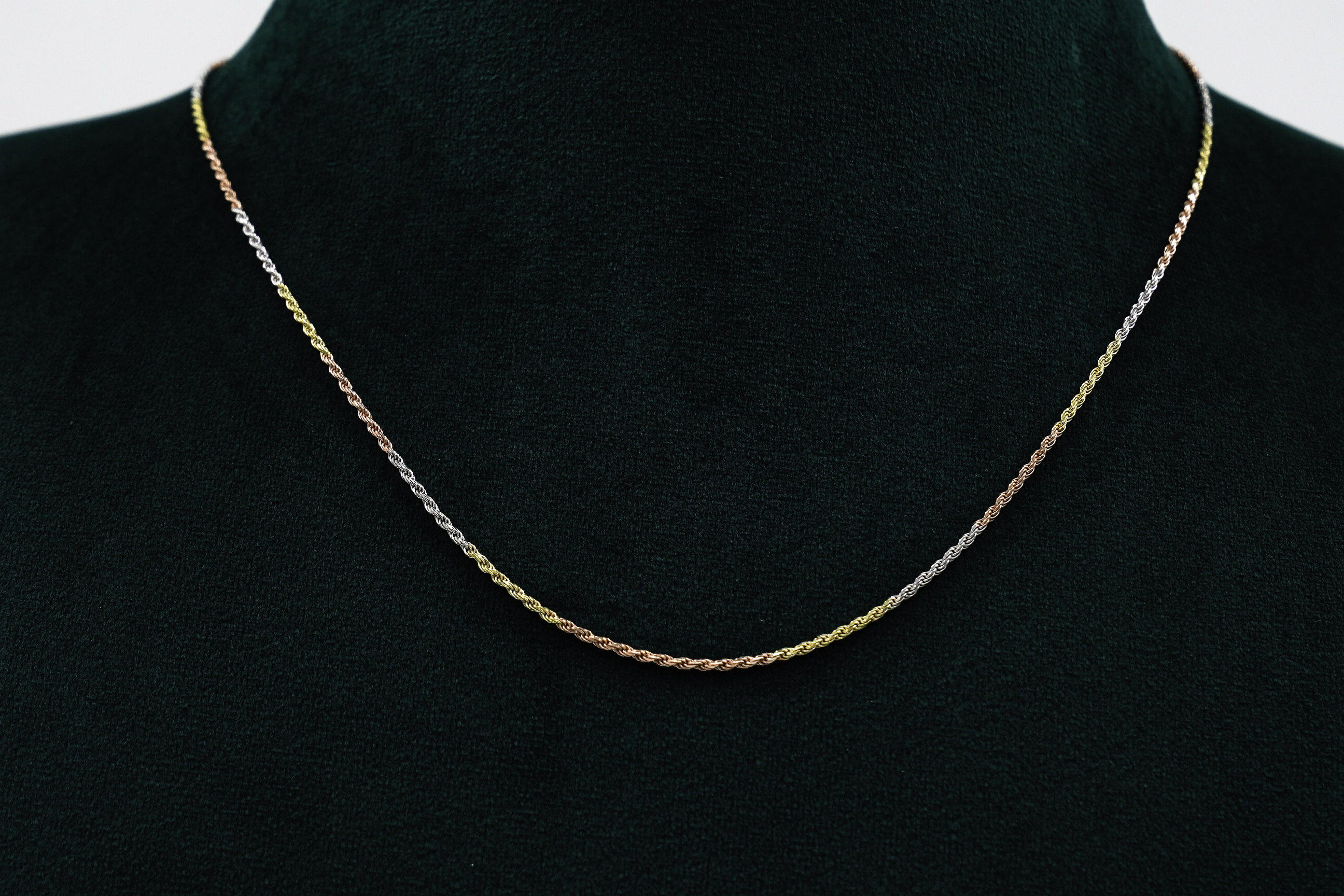 Raag Silver Jewellery - Tricolor Gold Polished Silver Chain